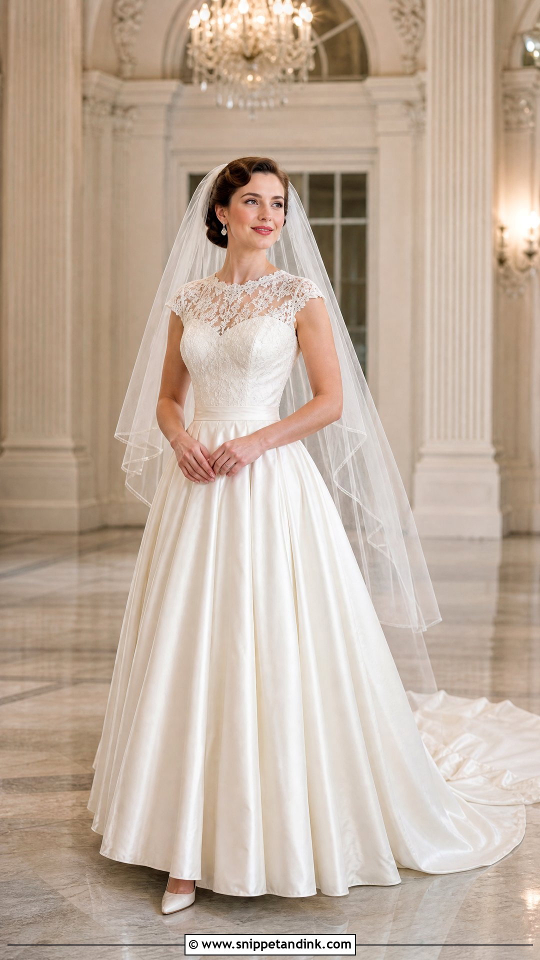 Floor Length Vintage 50s Wedding Dress - Snippet and Ink - 20 Vintage 50s Wedding Dresses