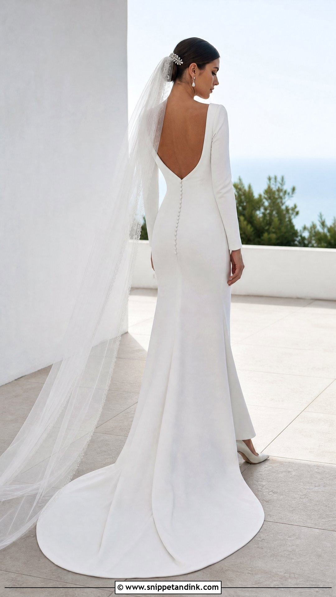 Floor Length Wedding Dress With Sweep Train - Snippet and Ink - 20 Wedding Dress Length Ideas