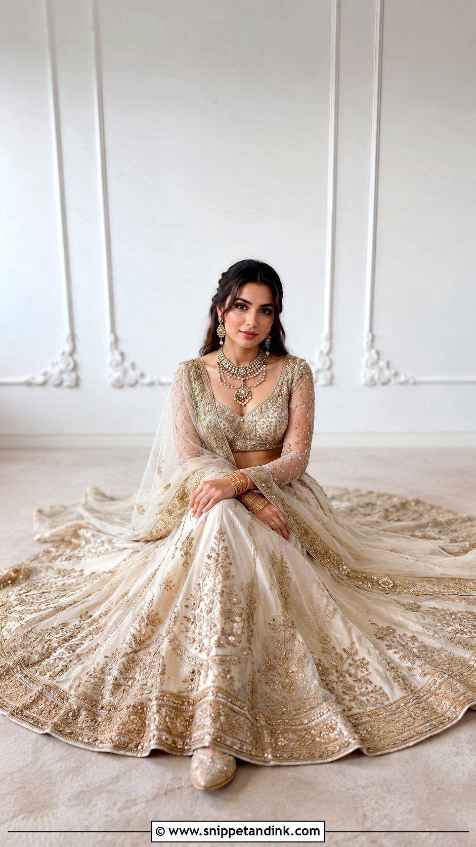 Floor Sitting Lengha Pose - Snippet and Ink - 20 Lengha Pose Ideas