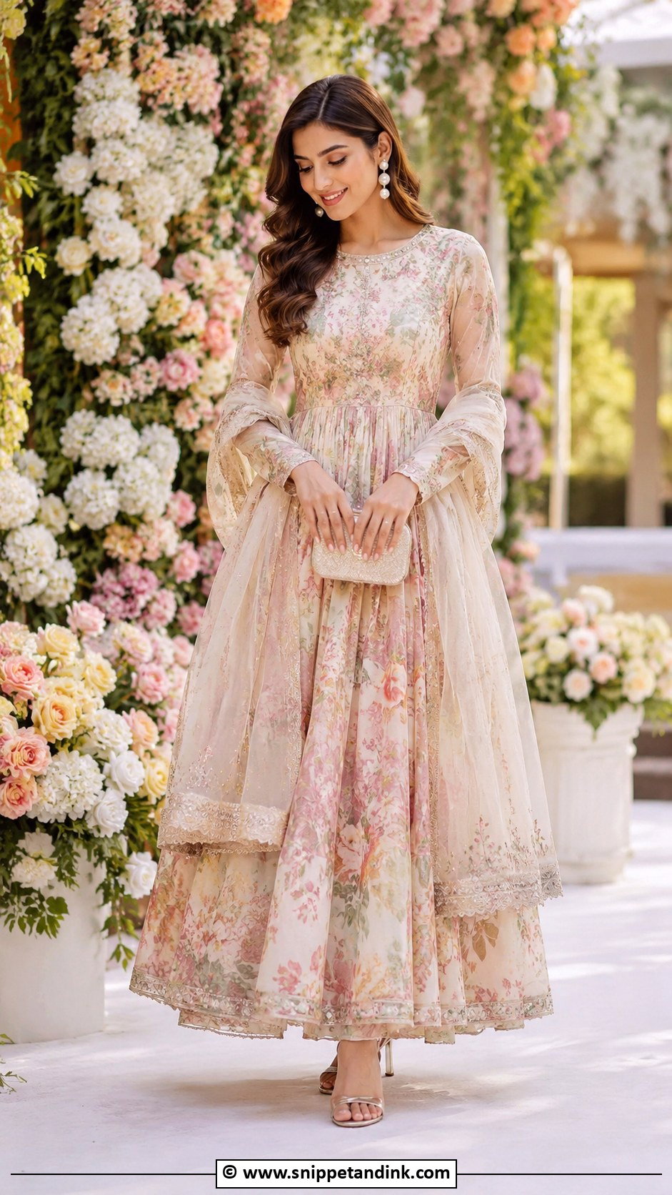 Floral Anarkali Dress for Wedding - Snippet and Ink - 30 Anarkali Dress for Wedding Ideas