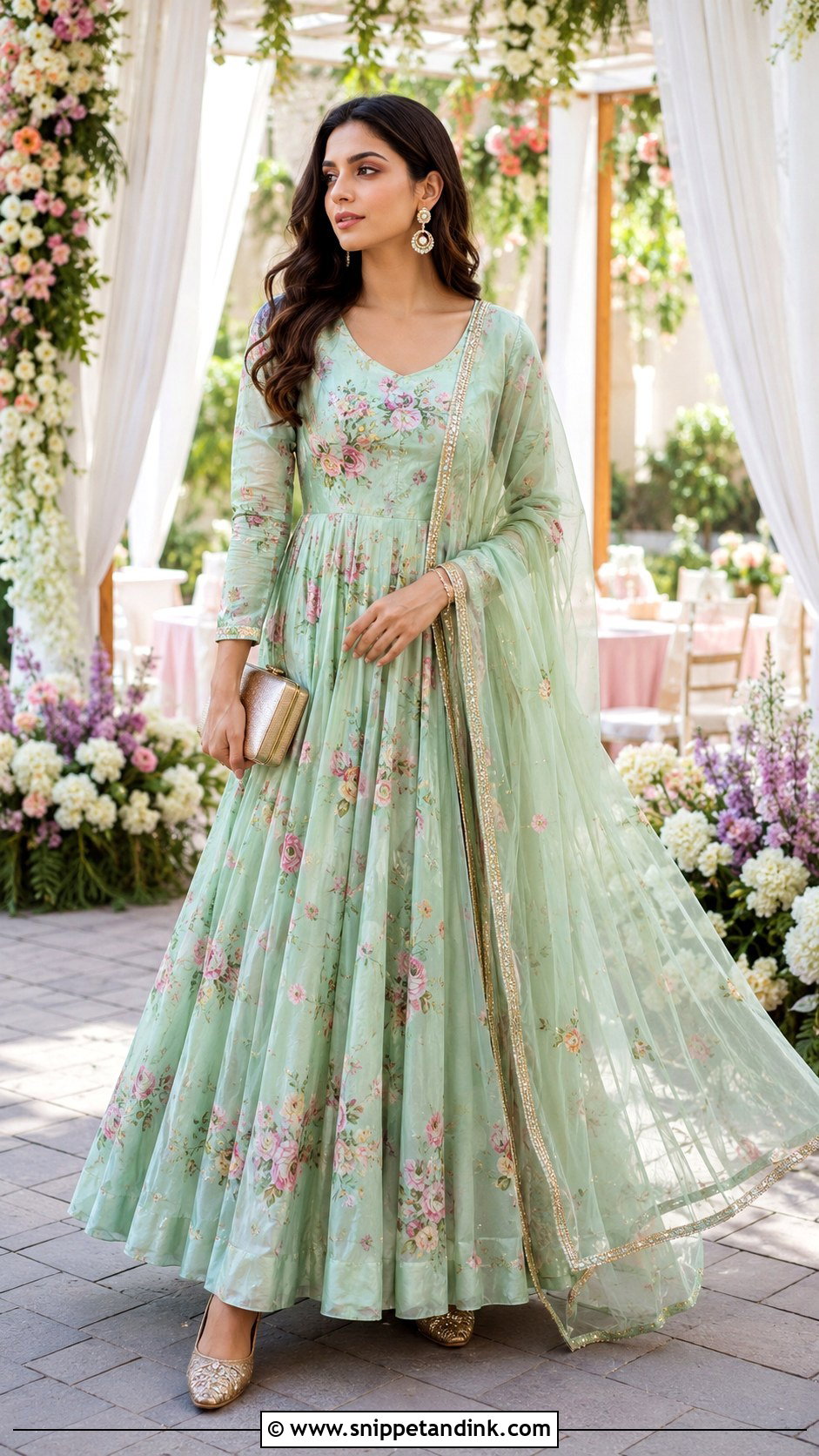 Floral Anarkali for Sister Wedding - Snippet and Ink - 20 Wedding Dresses Simple for Sister