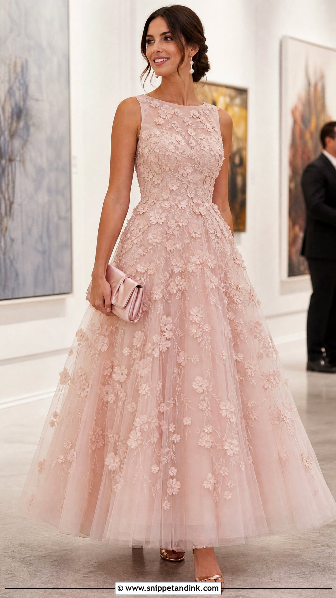 Floral Applique Ball Gown - Snippet and Ink - 20 New Gown Design Ideas