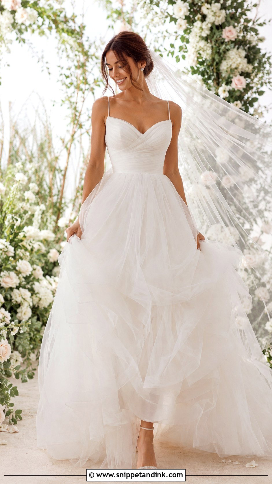 Floral Applique Ball Gown Wedding Dress - Snippet and Ink - 30 Wedding Ball Gown Ideas