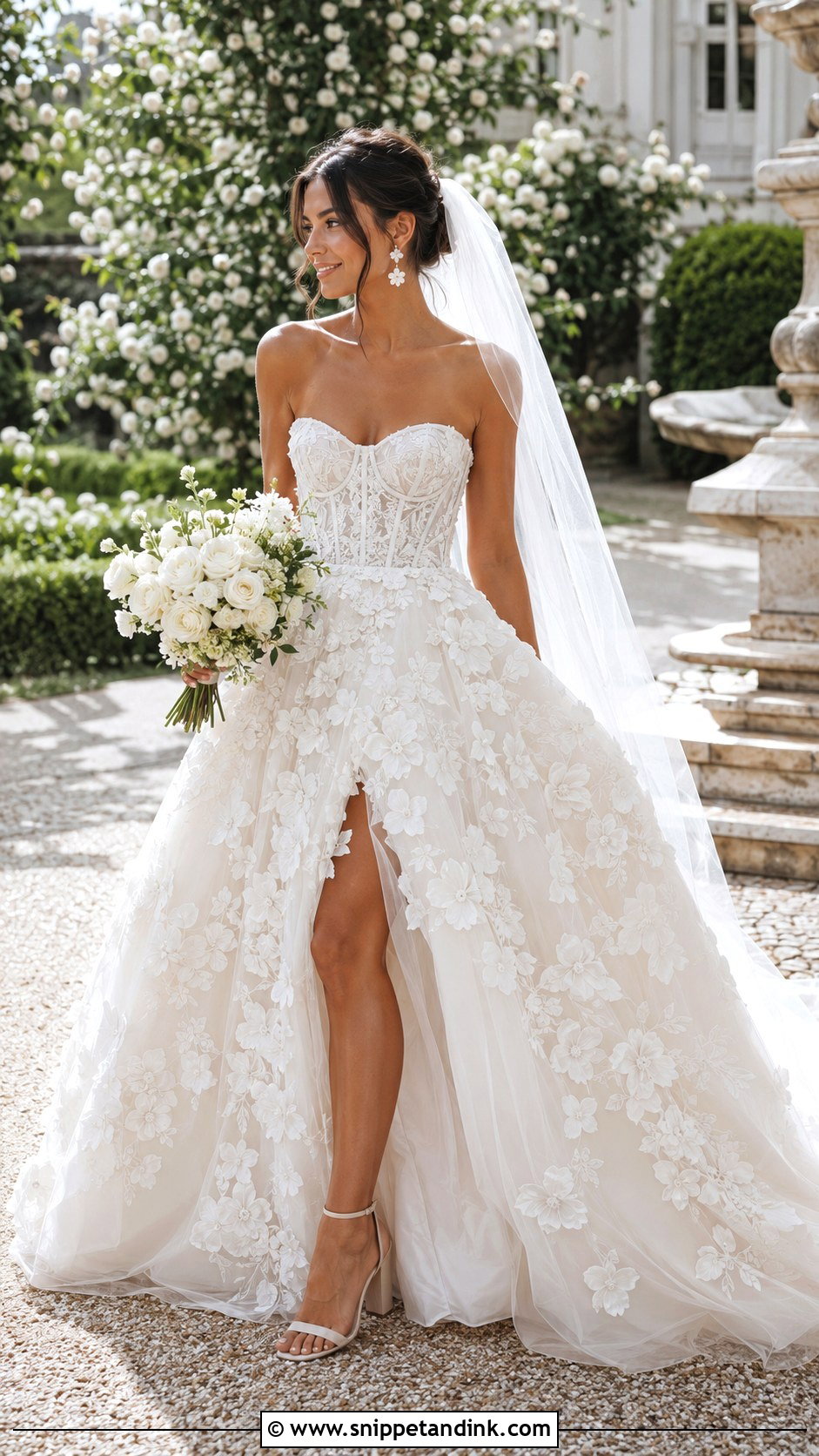 Floral Applique Ball Gown - Snippet and Ink - 20 Big Wedding Gown Ideas