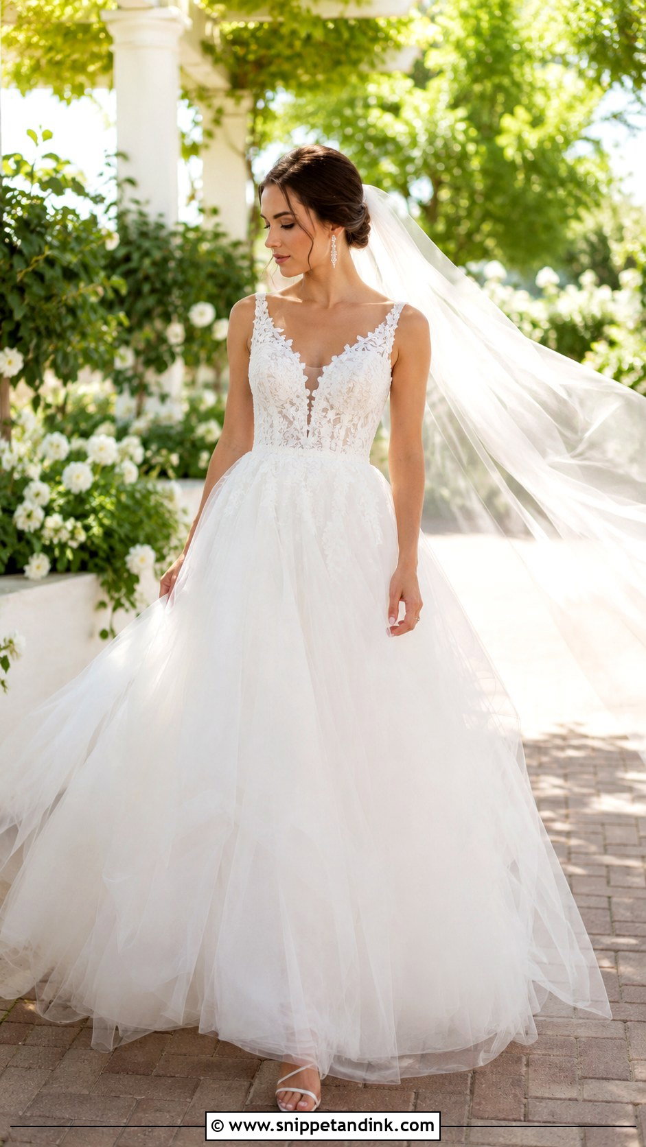 Floral Applique Ballgown Wedding Dress - Snippet and Ink - 25 Ballgown Wedding Dresses