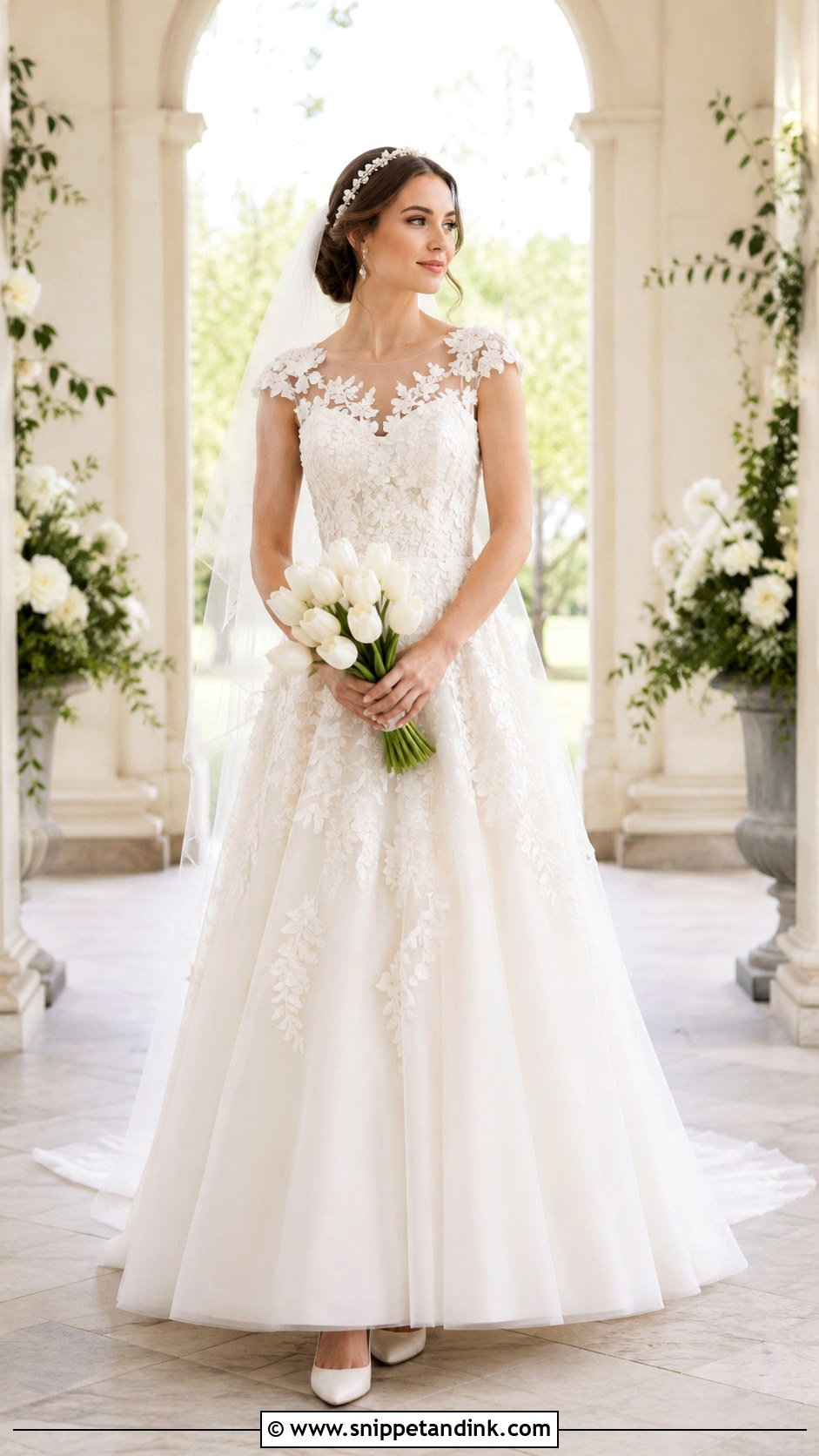 Floral Applique Blair Wedding Dress - Snippet and Ink - 20 Blair Wedding Dress Ideas