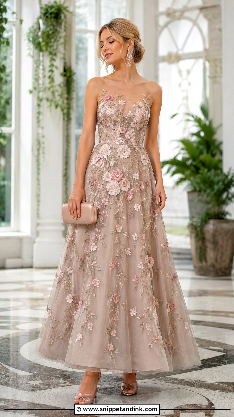 Floral Applique Couture Gown - Snippet and Ink - 20 Gown Couture Ideas