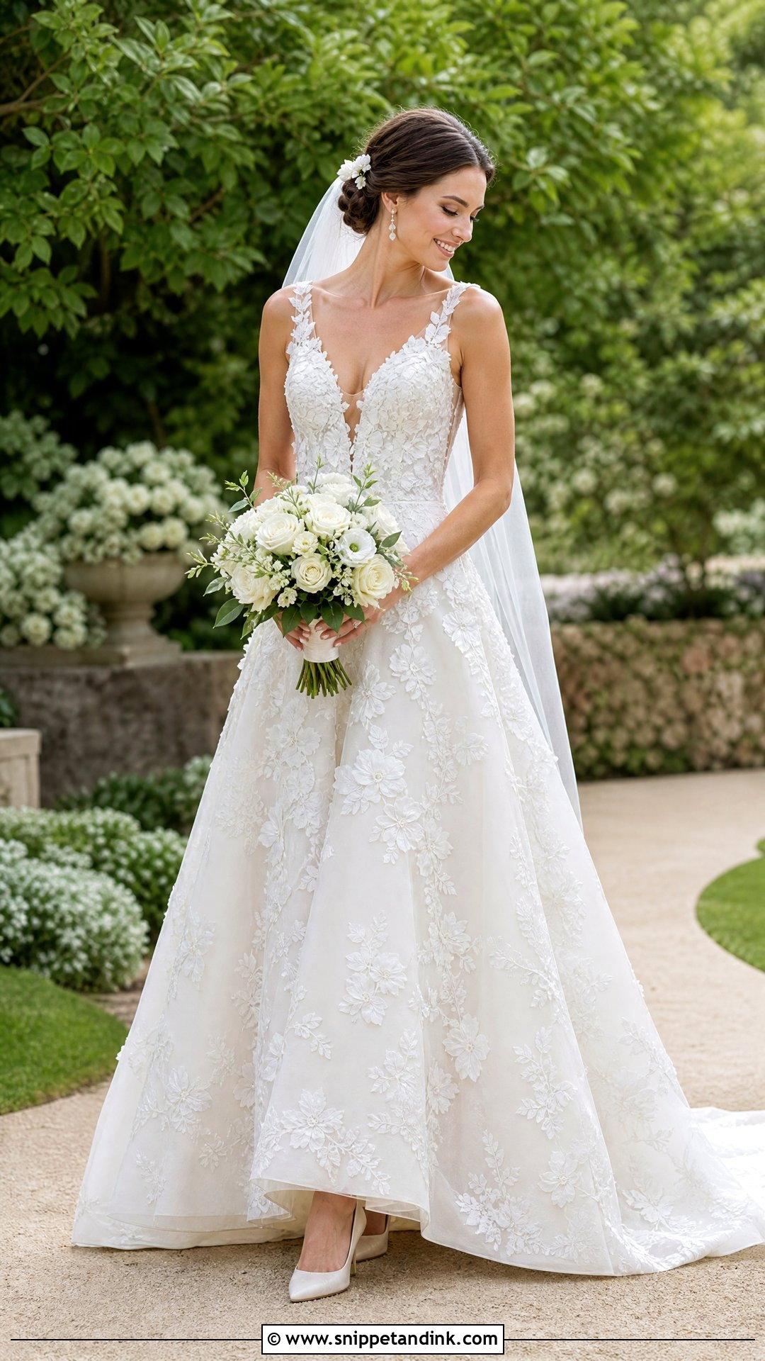 Floral Applique Dantel Wedding Dress - Snippet and Ink - 20 Wedding Dresses Dantel