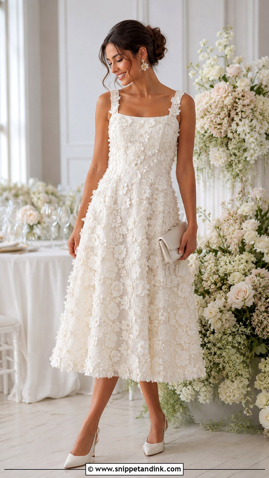 Floral Applique First Dance Dress - Snippet and Ink - 20 First Dance Dress Ideas