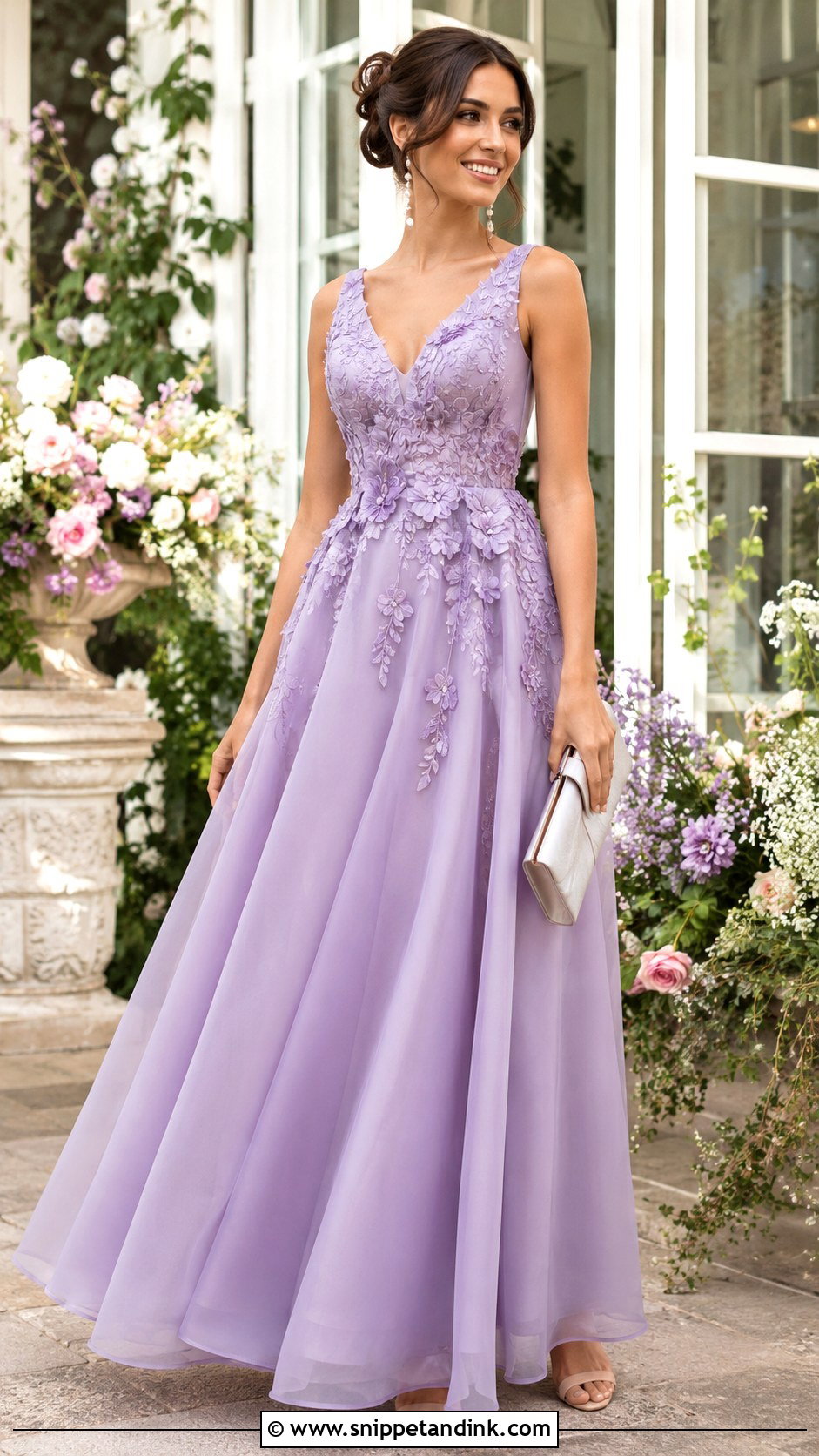 Floral Applique Gown Outfit - Snippet and Ink - 20 Dream Gown Ideas
