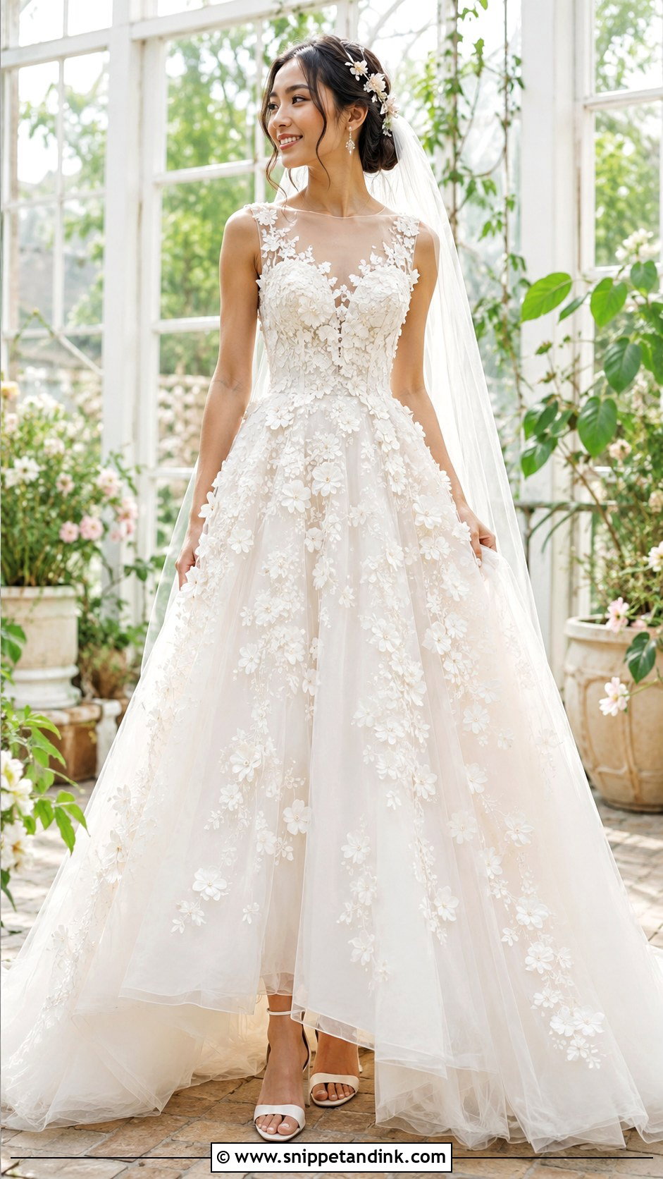 Floral Applique Princess Ball Gown Wedding Dress - Snippet and Ink - 20 Dream Wedding Dresses Ball Gown Princesses