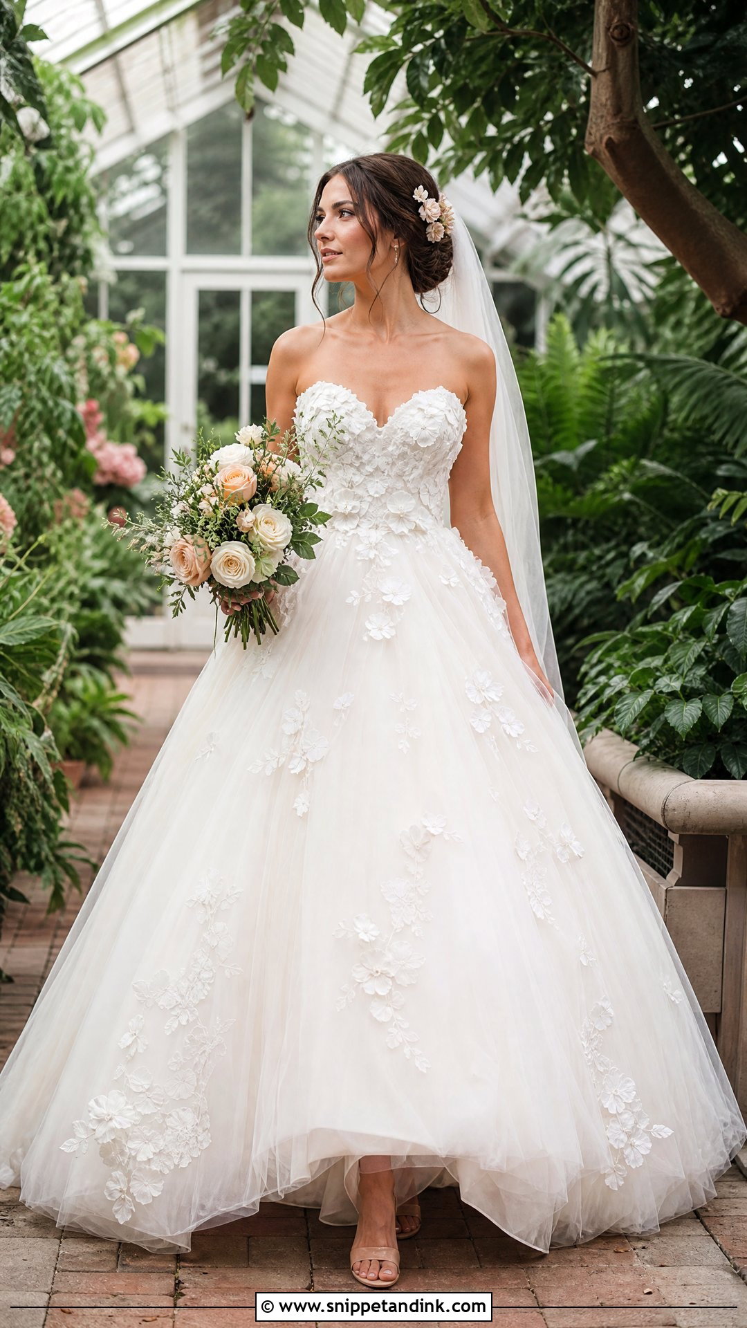 Floral Applique Puffy Princess Wedding Dress - Snippet and Ink - 20 Puffy Wedding Dresses Princesses