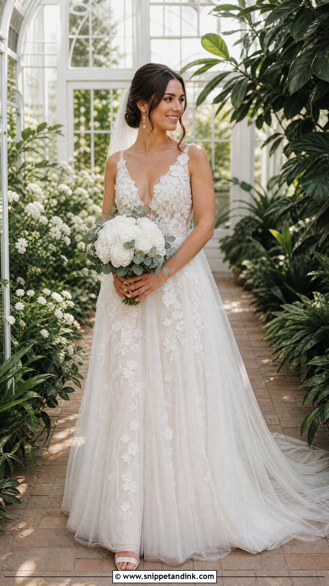 Floral Applique Summer Wedding Dress - Snippet and Ink - 20 Wedding Dresses for Summer
