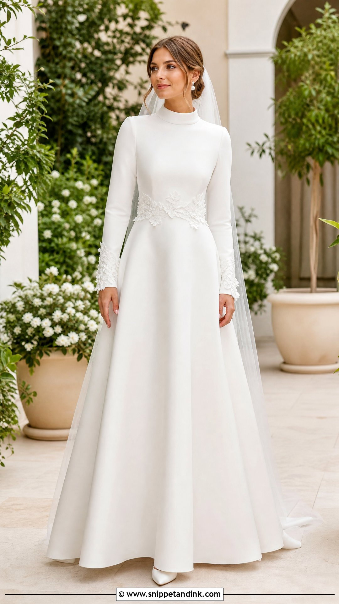 Floral Applique Temple Wedding Dress - Snippet and Ink - 20 Temple Wedding Dresses