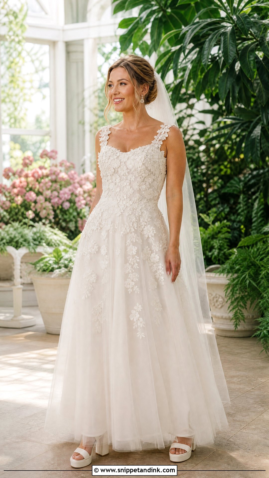 Floral Applique Wedding Dress - Snippet and Ink - 20 Wedding Dress for Outdoor Wedding Ideas