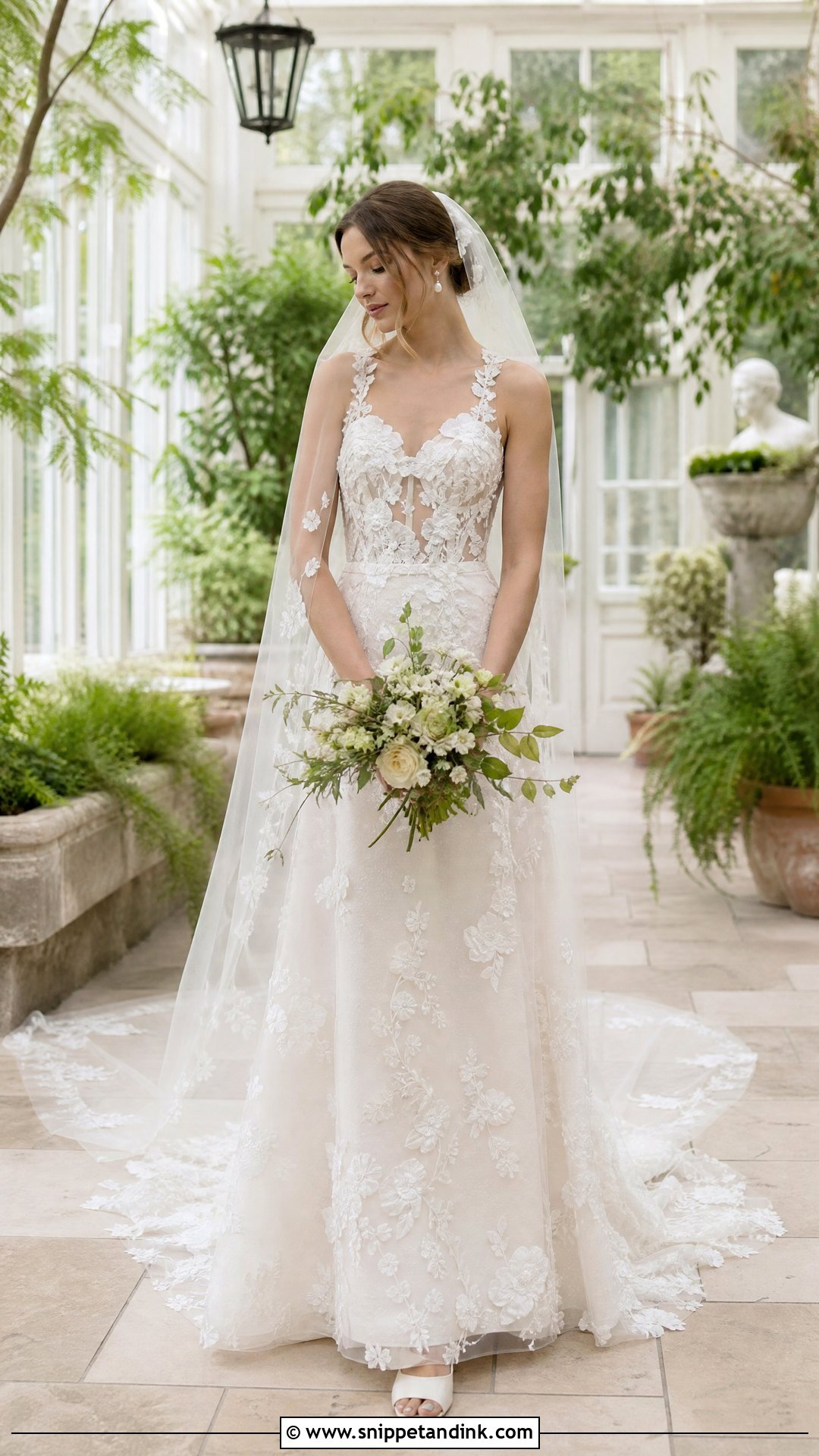 Floral Applique Wedding Dress - Snippet and Ink - 20 Wedding Dress Gallery Ideas