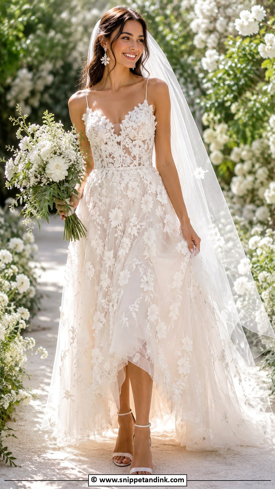 Floral Applique Wedding Dress - Snippet and Ink - 25 Latest Designer Dresses for Wedding