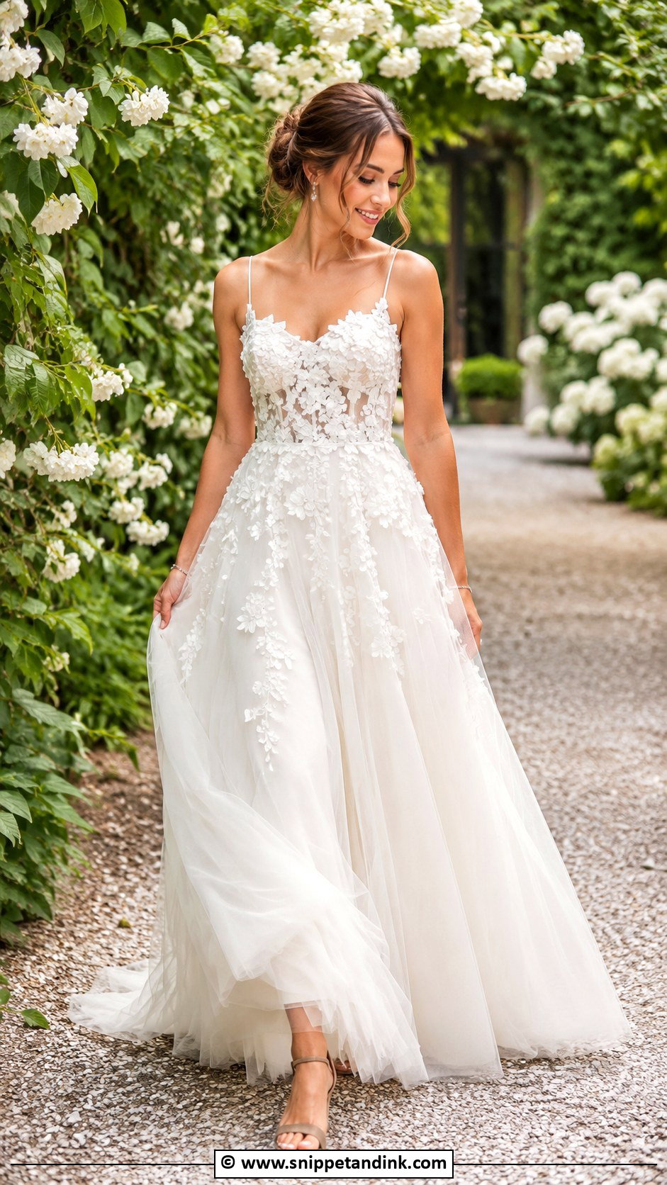 Floral Applique Wedding Dress - Snippet and Ink - 25 Trending Wedding Dresses