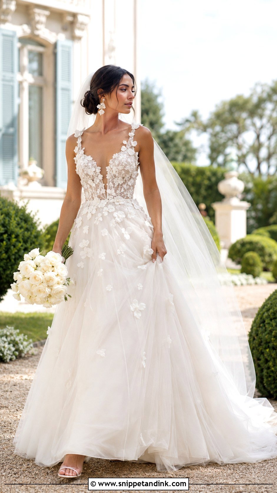 Floral Applique Wedding Dress - Snippet and Ink - 20 Grand Wedding Dress Ideas