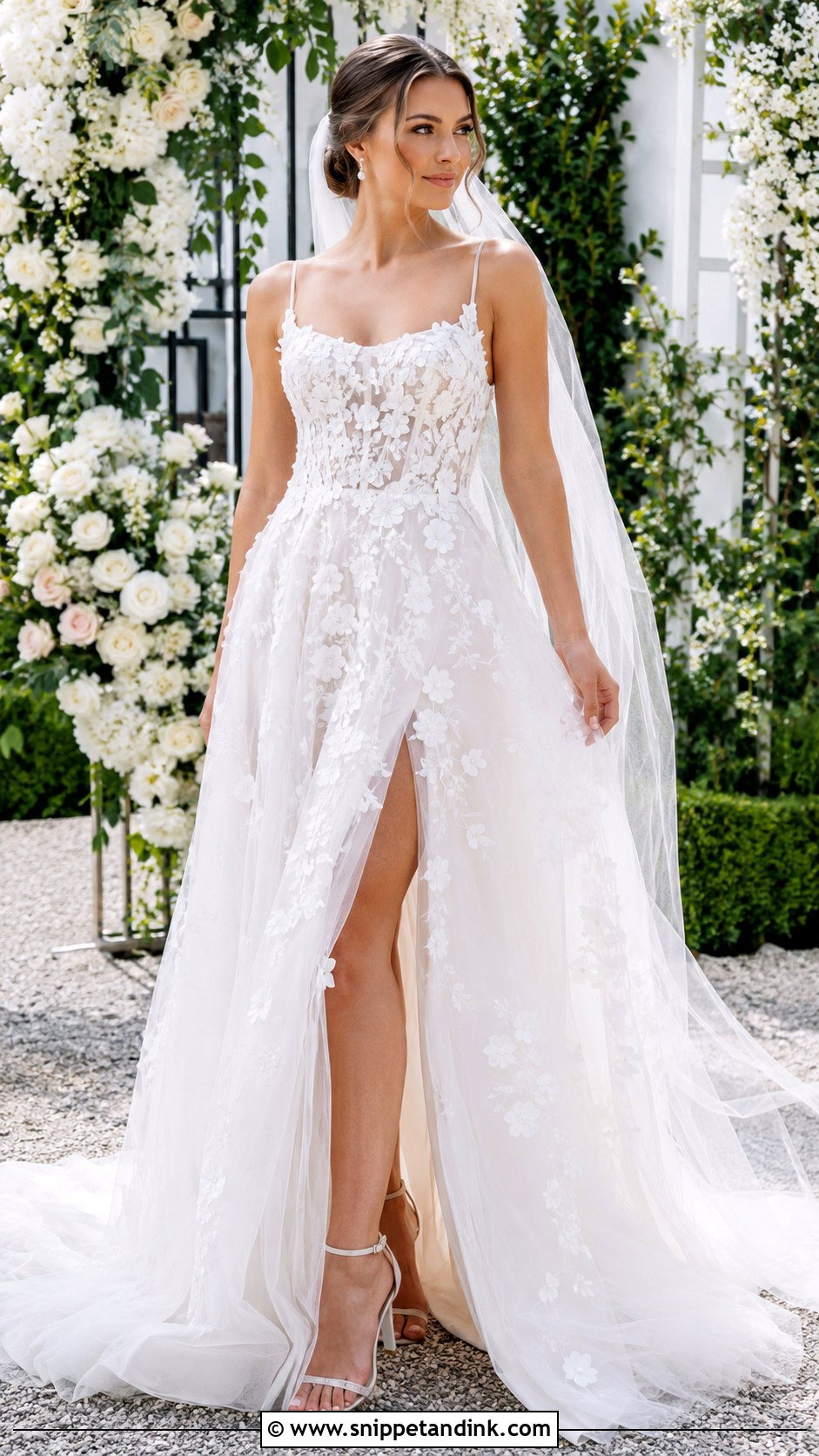 Floral Applique Wedding Dress - Snippet and Ink - 25 Perfect Wedding Dress Ideas