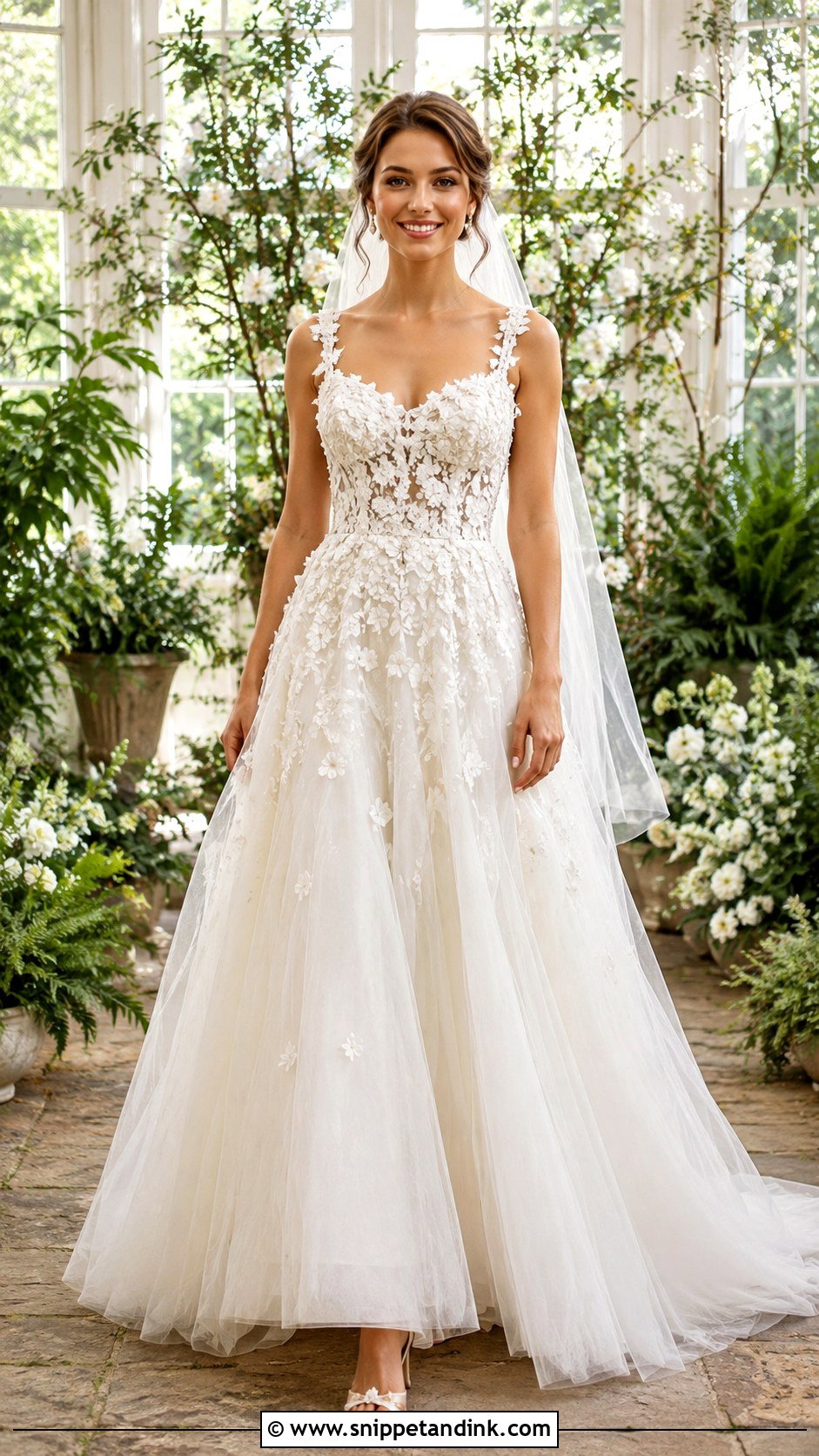 Floral Applique Wedding Dress - Snippet and Ink - 20 Dream Wedding Dresses Ideas the Bride