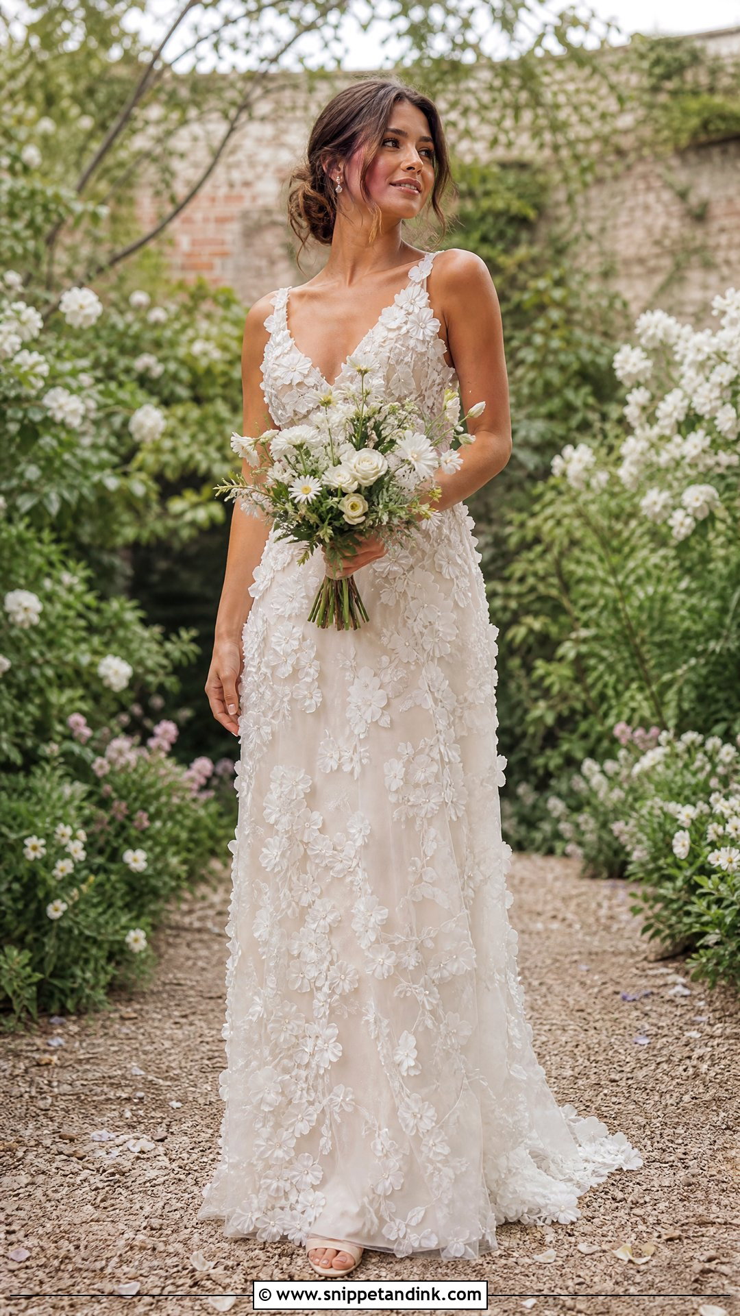 Floral Applique Wedding Dress Outfit - Snippet and Ink - 25 Wedding Dress Outfit Ideas