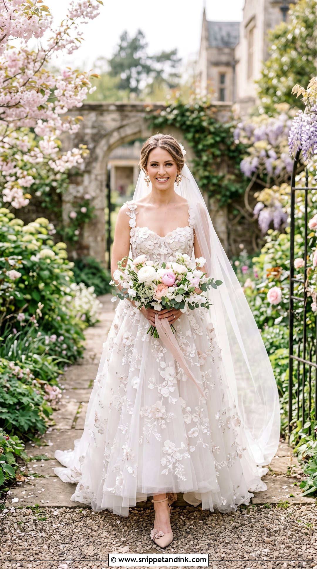 Floral Applique Wedding Gown - Snippet and Ink - 20 Gowns Dresses for Wedding