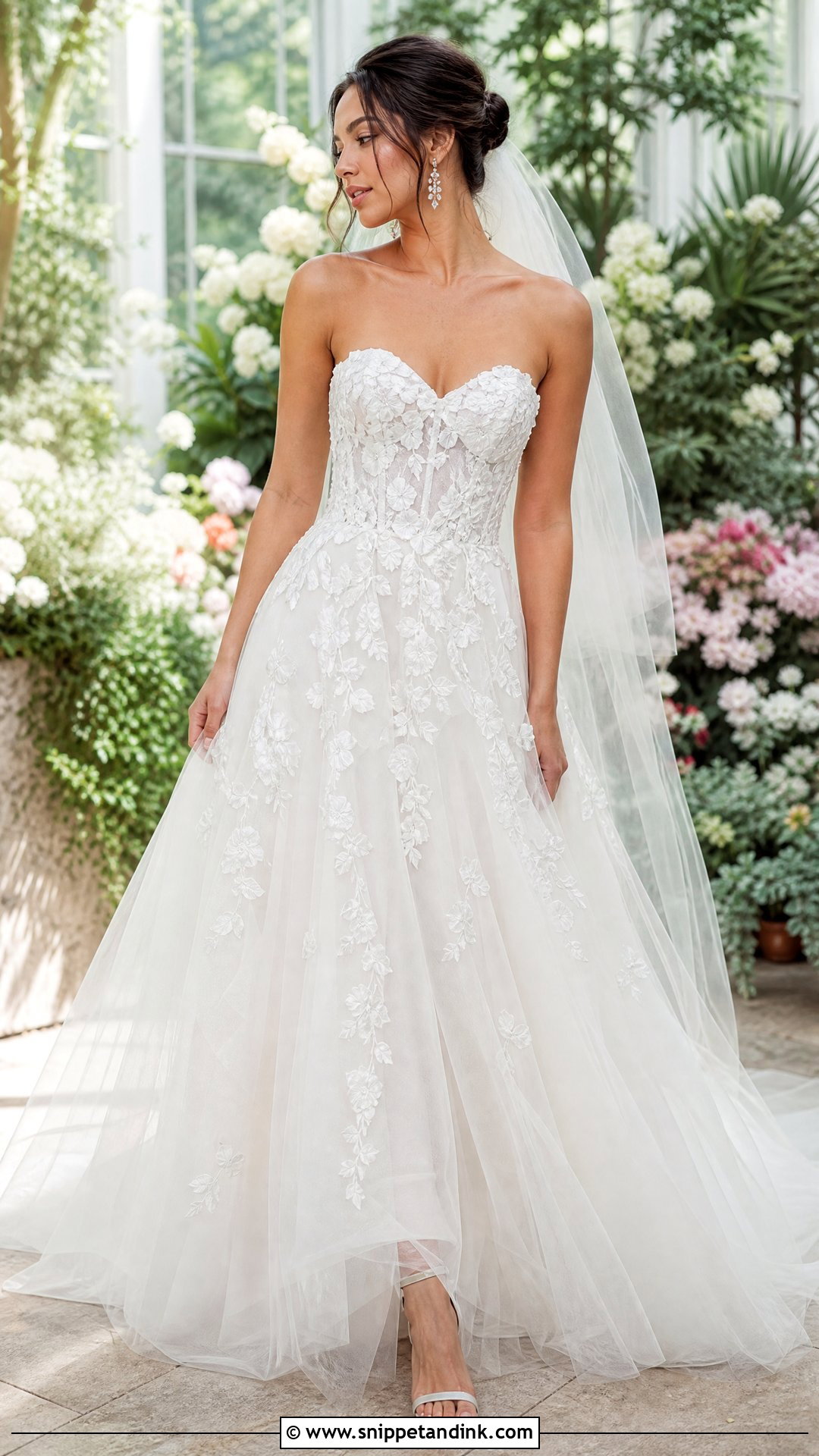Floral Applique Wtoo Wedding Dress - Snippet and Ink - 20 Wtoo By Watters Wedding Dress Ideas