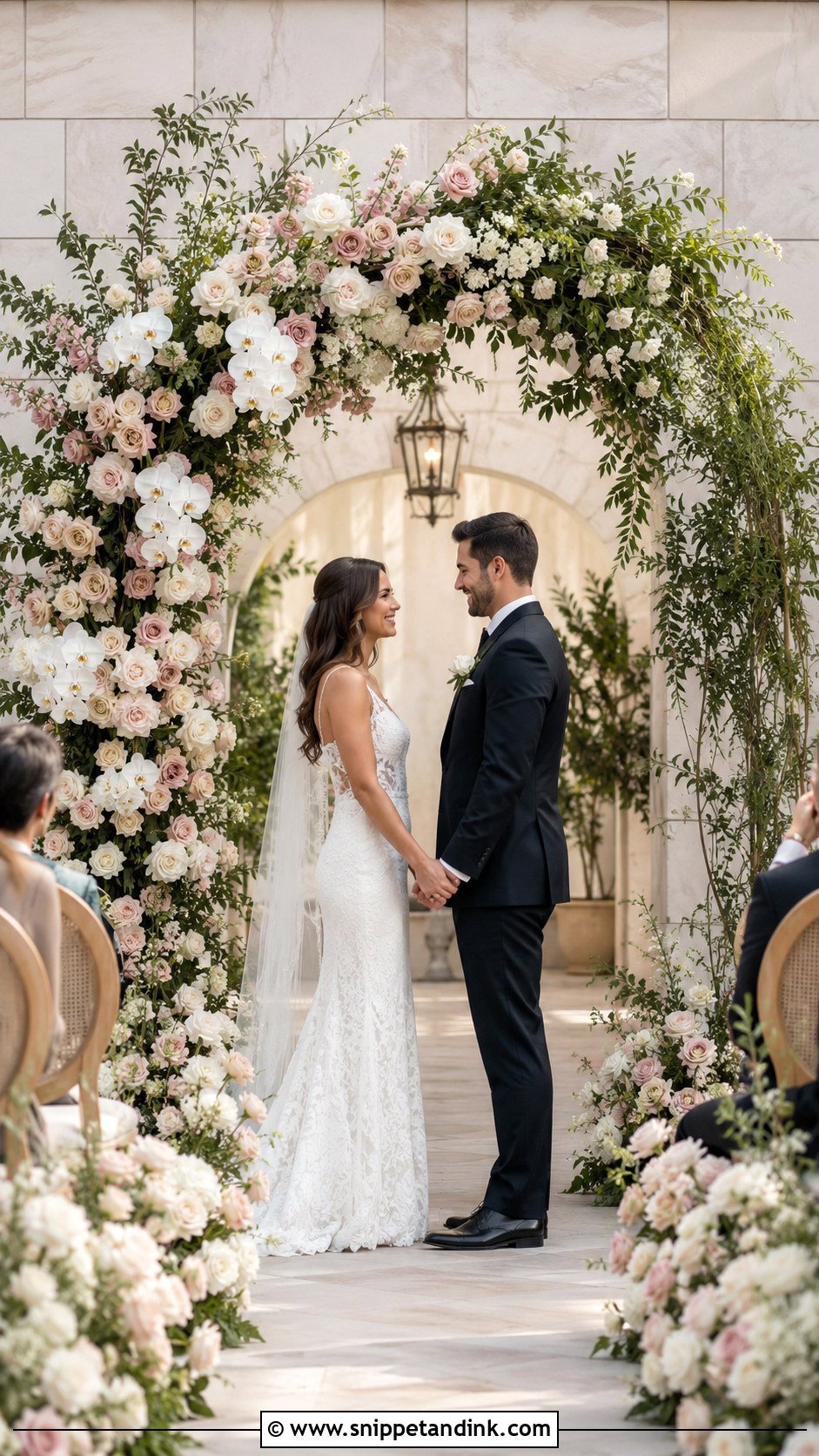 Floral Arch Wedding Ceremony - Snippet and Ink - 30 Fancy Wedding Ideas