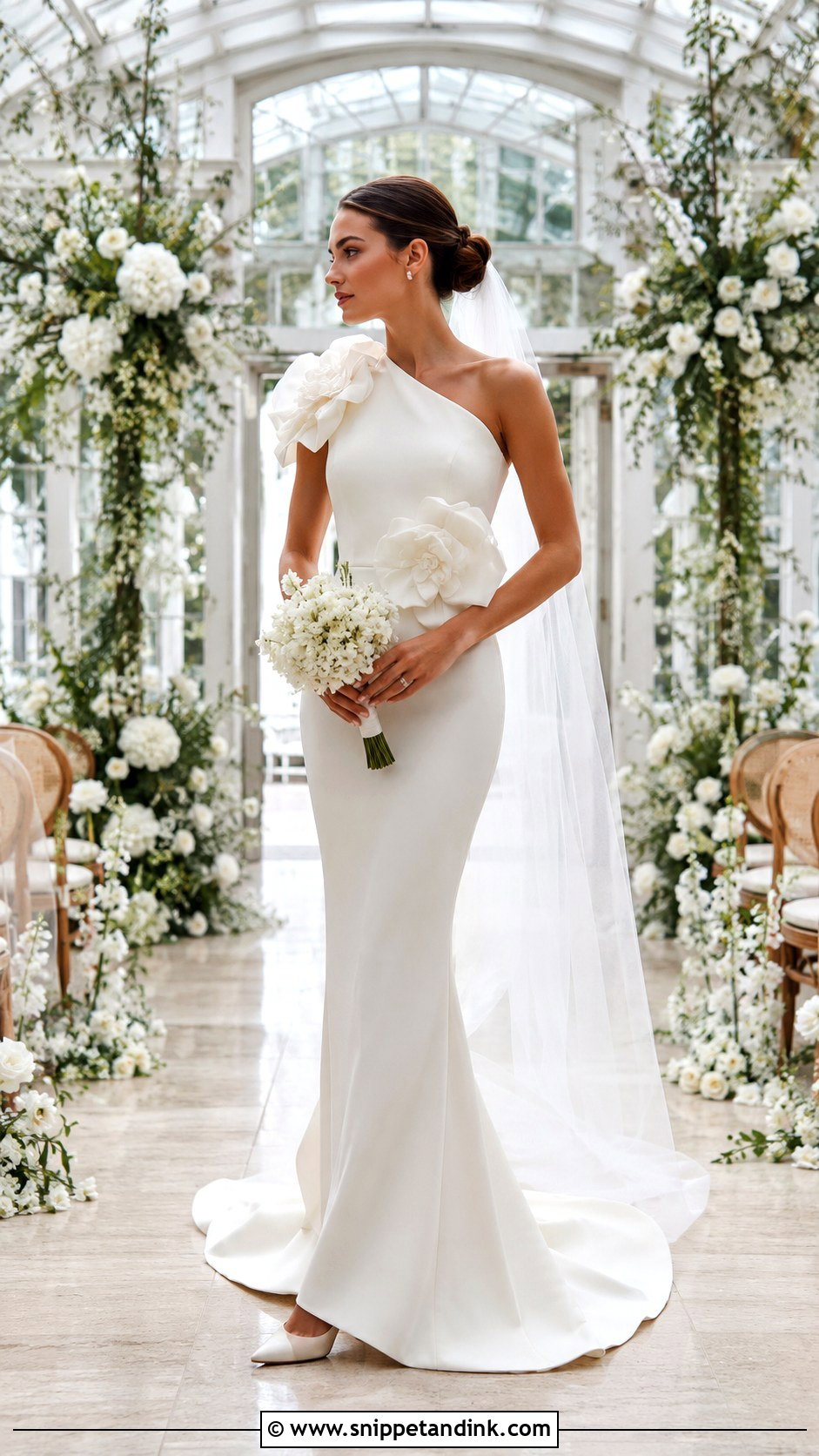 Floral Architectural Wedding Dress - Snippet and Ink - 20 Architectural Wedding Dress Ideas