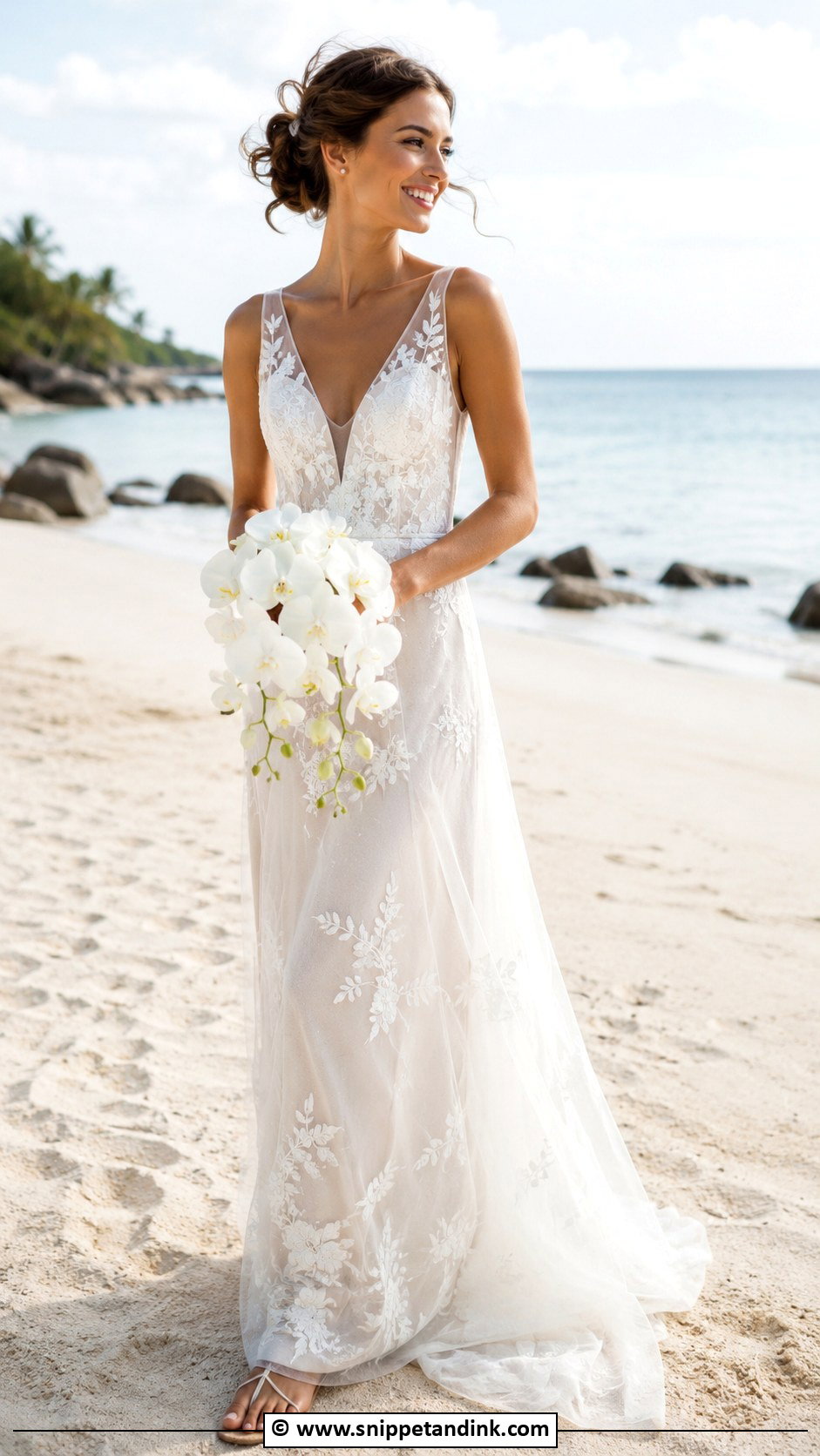 Floral Beach Wedding Dress - Snippet and Ink - 25 Wedding Dress with Flowers
