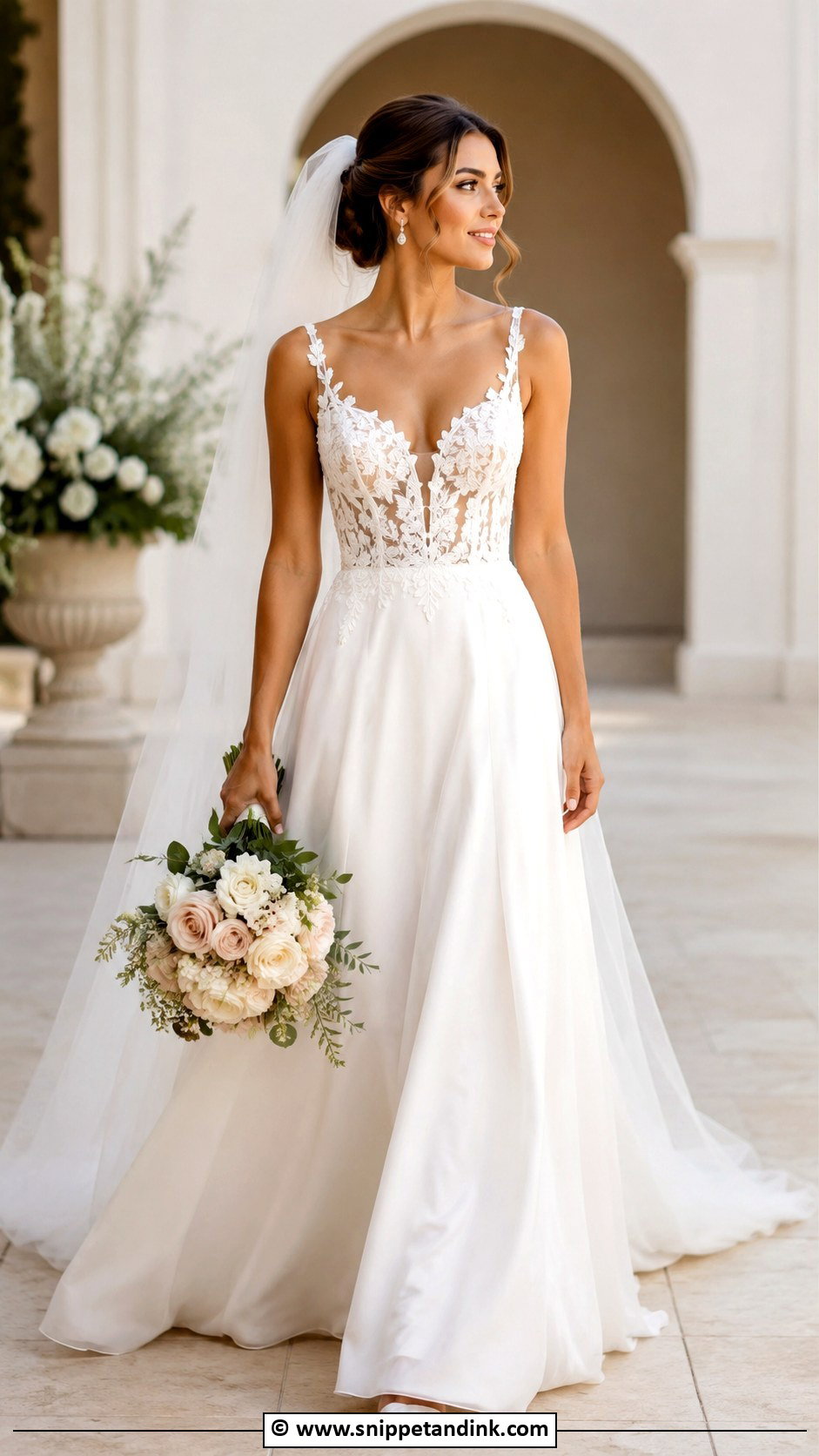 Floral Bodice Wedding Dress - Snippet and Ink - 30 Flower Wedding Dress Ideas