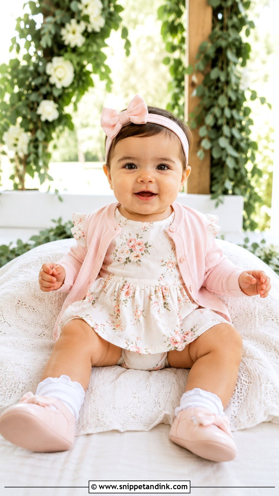 Floral Bodysuit Wedding Baby Dress - Snippet and Ink - 20 Baby Dresses for Wedding