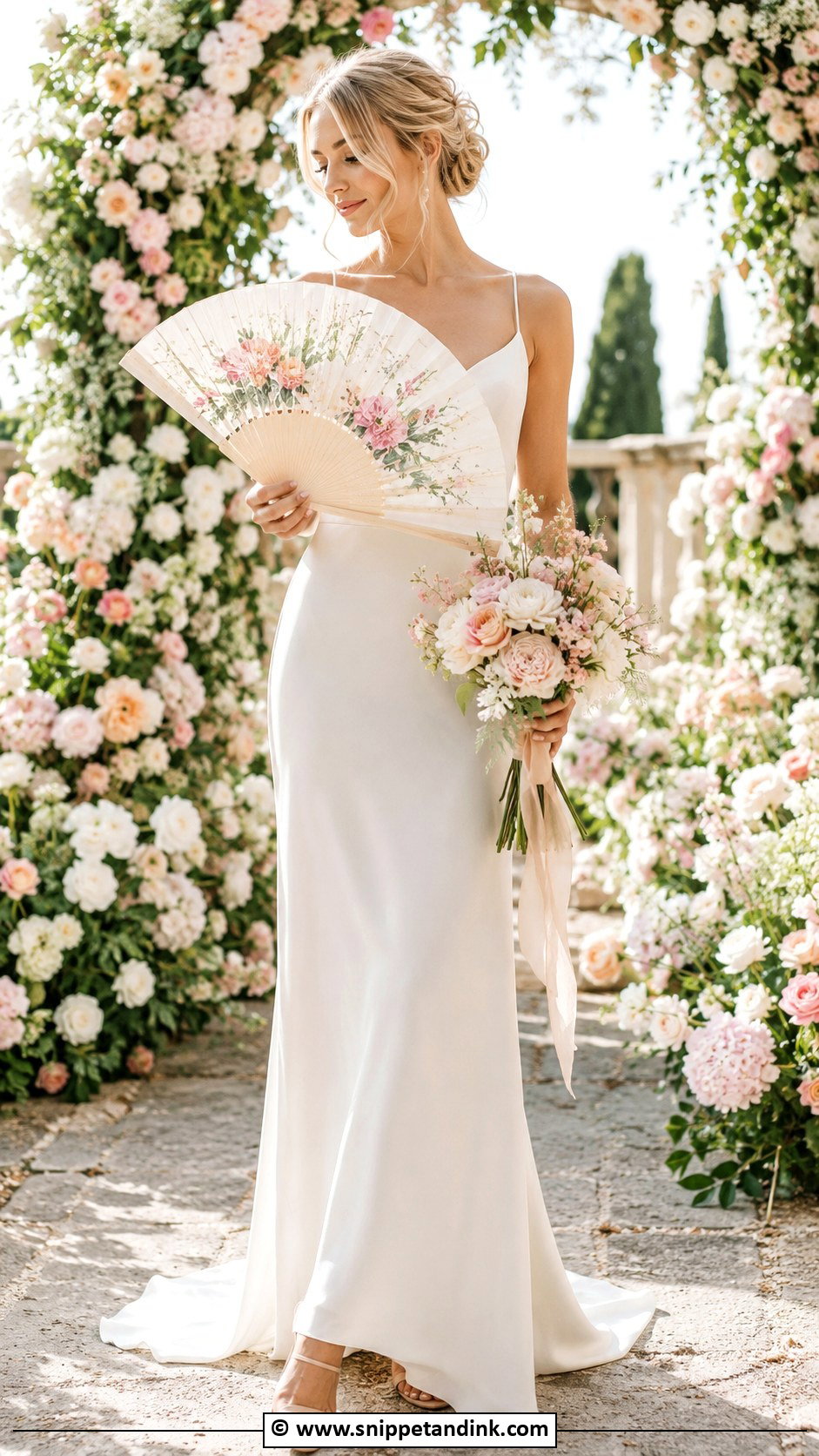 Floral Bridal Hand Fan - Snippet and Ink - 25 Bridal Hand Fan Ideas