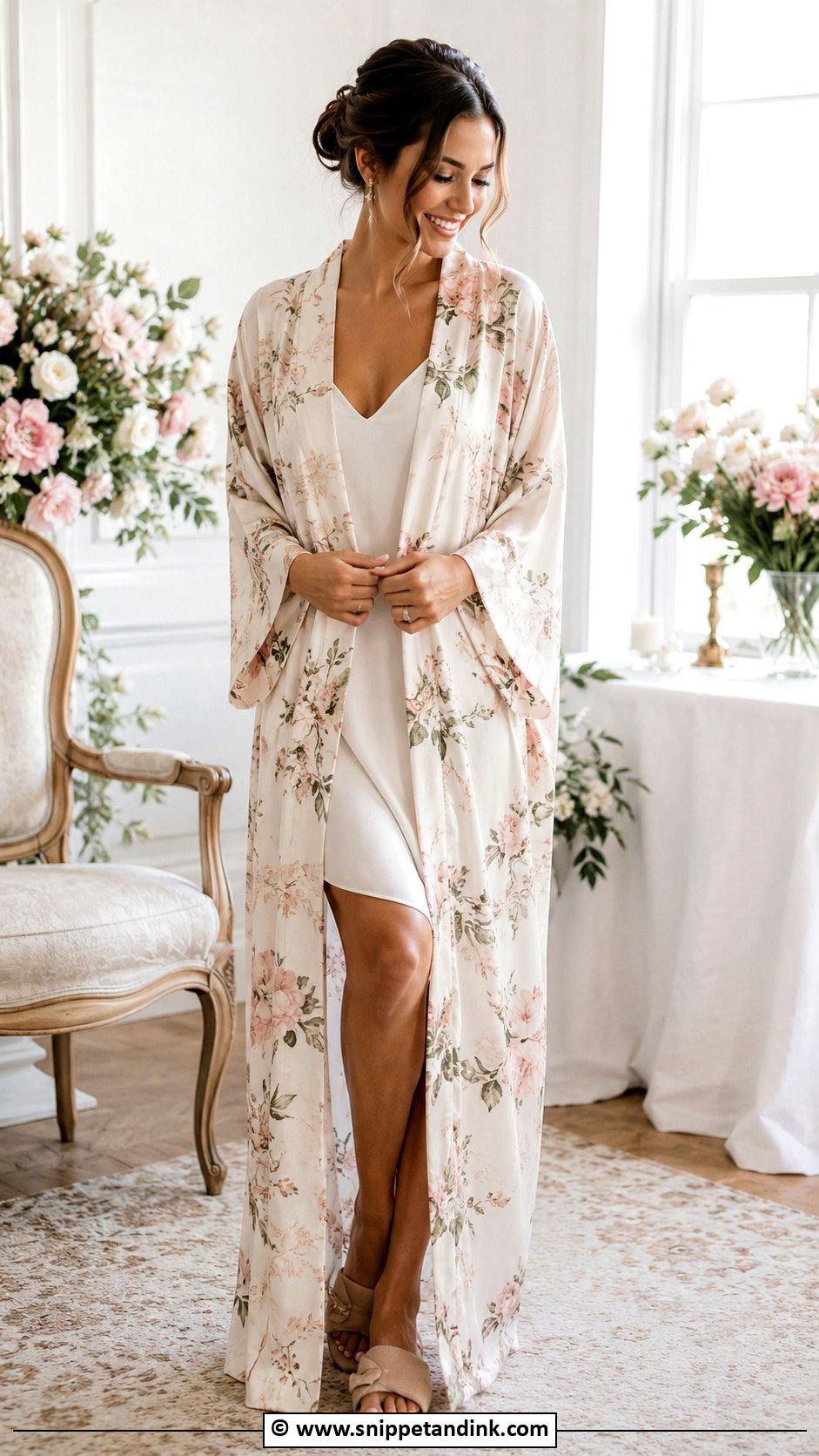 Floral Bridal Robe - Snippet and Ink - 30 Bridal Robes Ideas