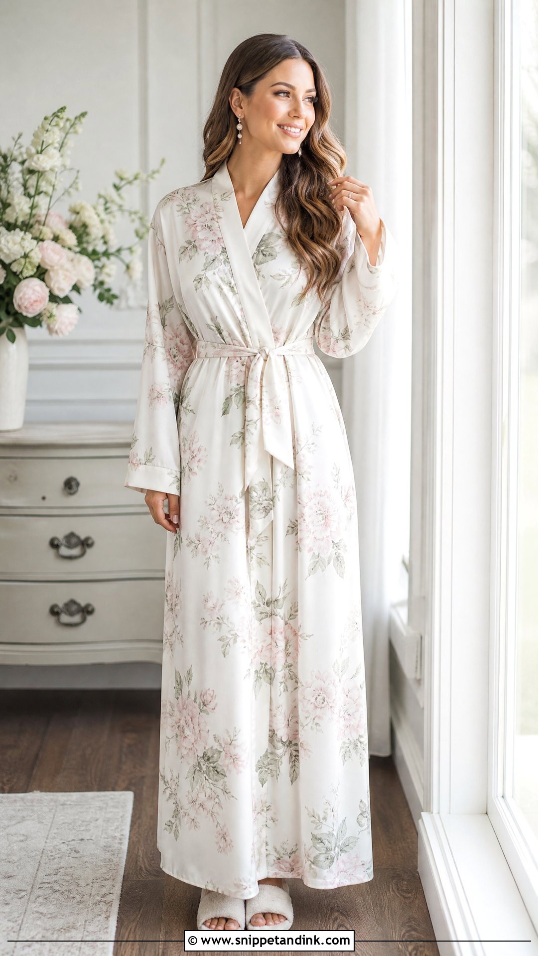Floral Bridal Robe - Snippet and Ink - 25 Bridal Robes Getting Ready Ideas