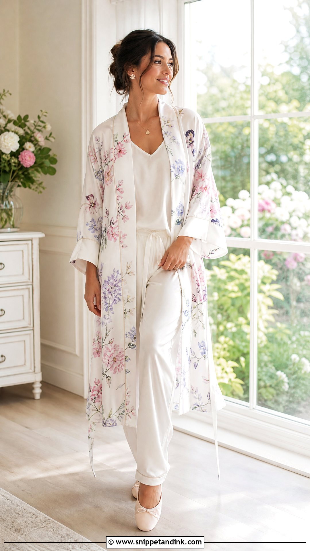 Floral Bridal Robe - Snippet and Ink - 20 Robe for Bride Ideas