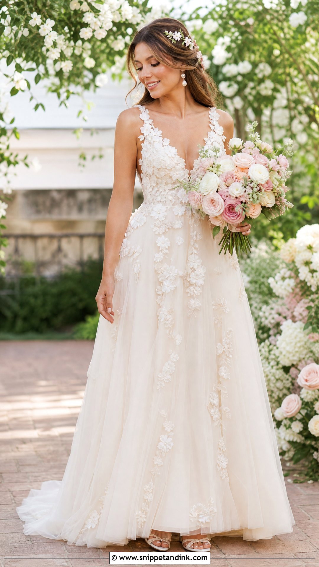 Floral Bridal Wedding Dress - Snippet and Ink - 25 Bridal Wedding Dresses