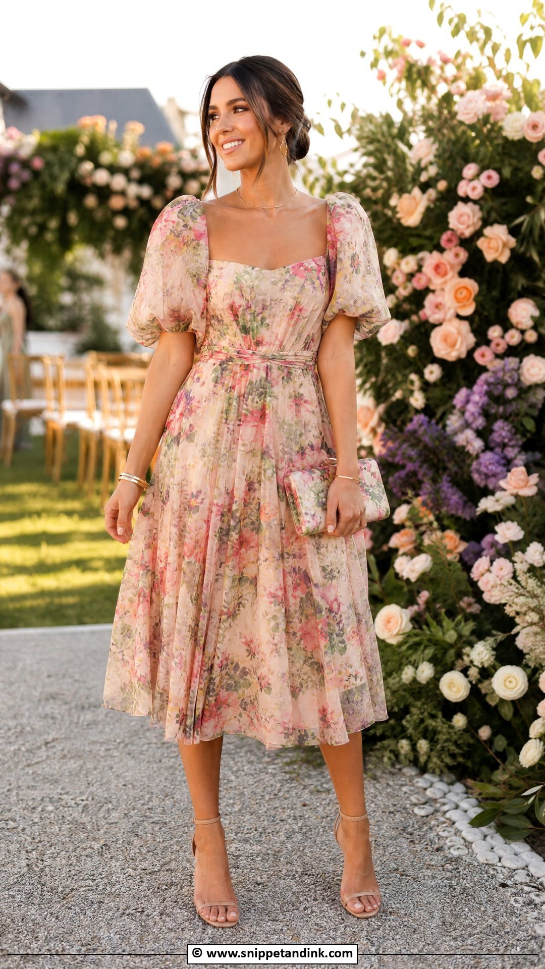 Floral Bridesmaid Dress - Snippet and Ink - 30 Wedding Party Dresses