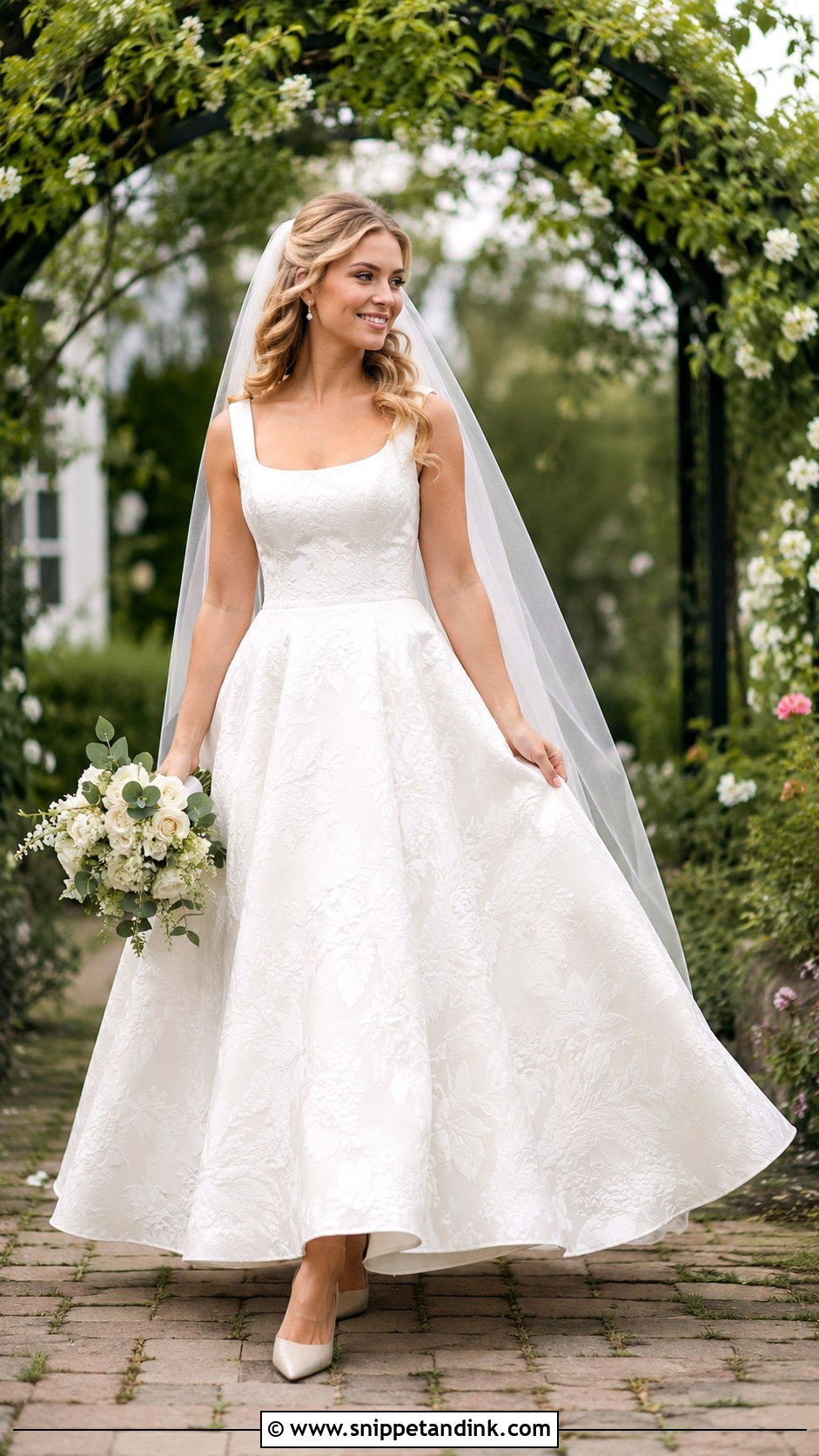 Floral Brocade Wedding Dress - Snippet and Ink - 25 Brocade Wedding Dress Ideas