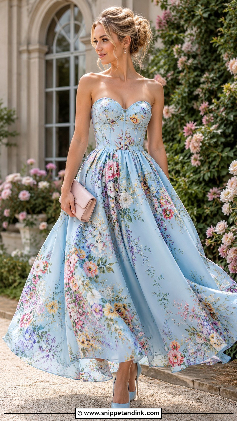 Floral Corset Ballgown - Snippet and Ink - 20 Corset Ballgown Ideas