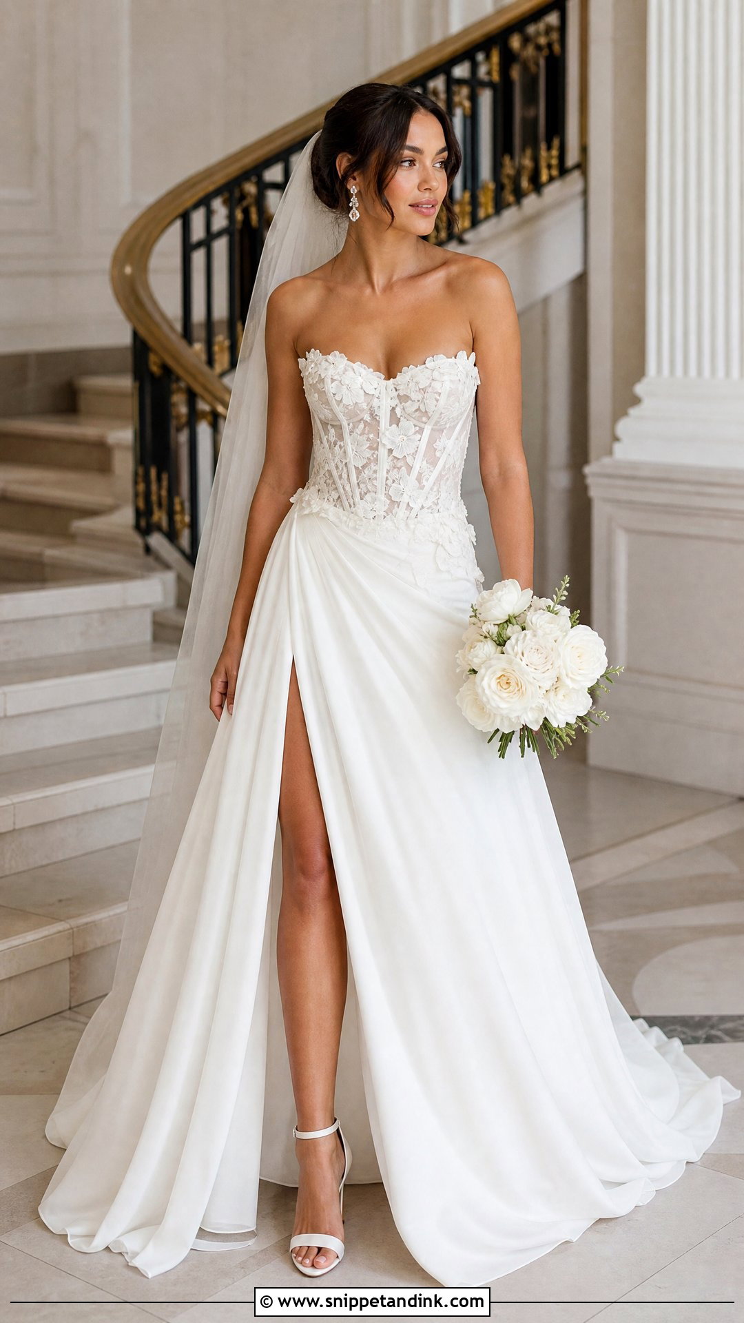 Floral Corset Wedding Dress - Snippet and Ink - 25 Flowers Wedding Dresses