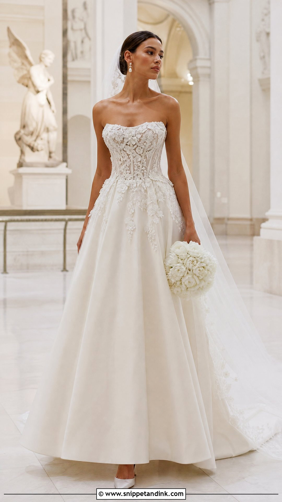 Floral Corset Wedding Dress - Snippet and Ink - 20 Flower Wedding Dresses