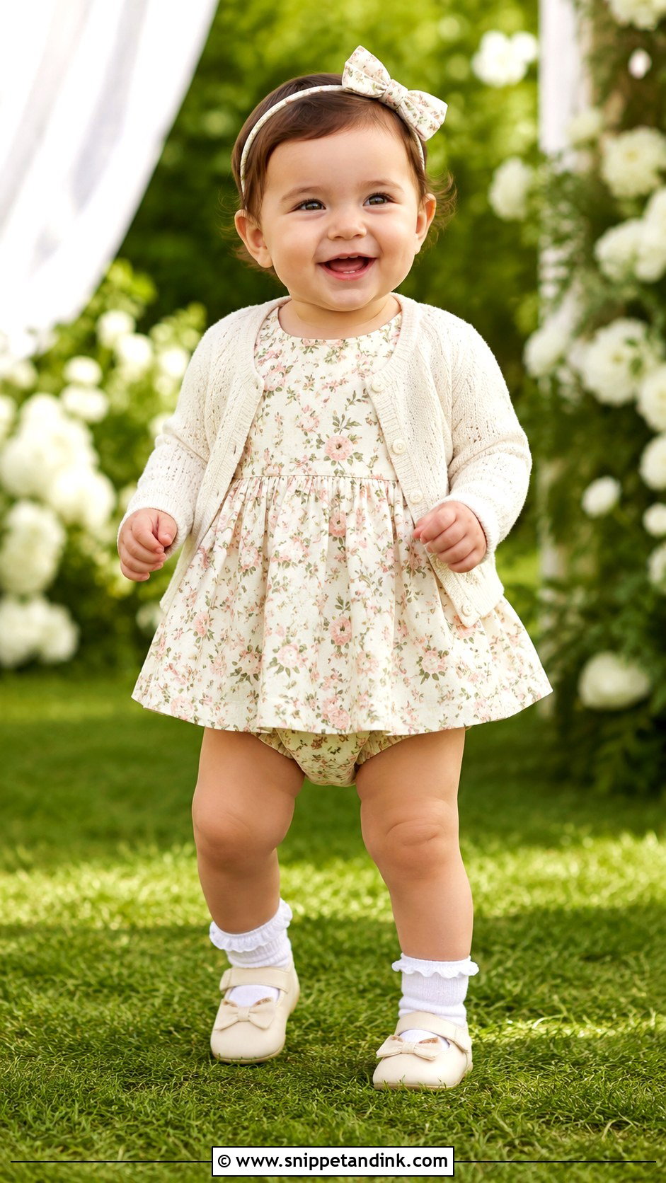 Floral Cotton Wedding Baby Dress - Snippet and Ink - 20 Baby Dresses for Wedding