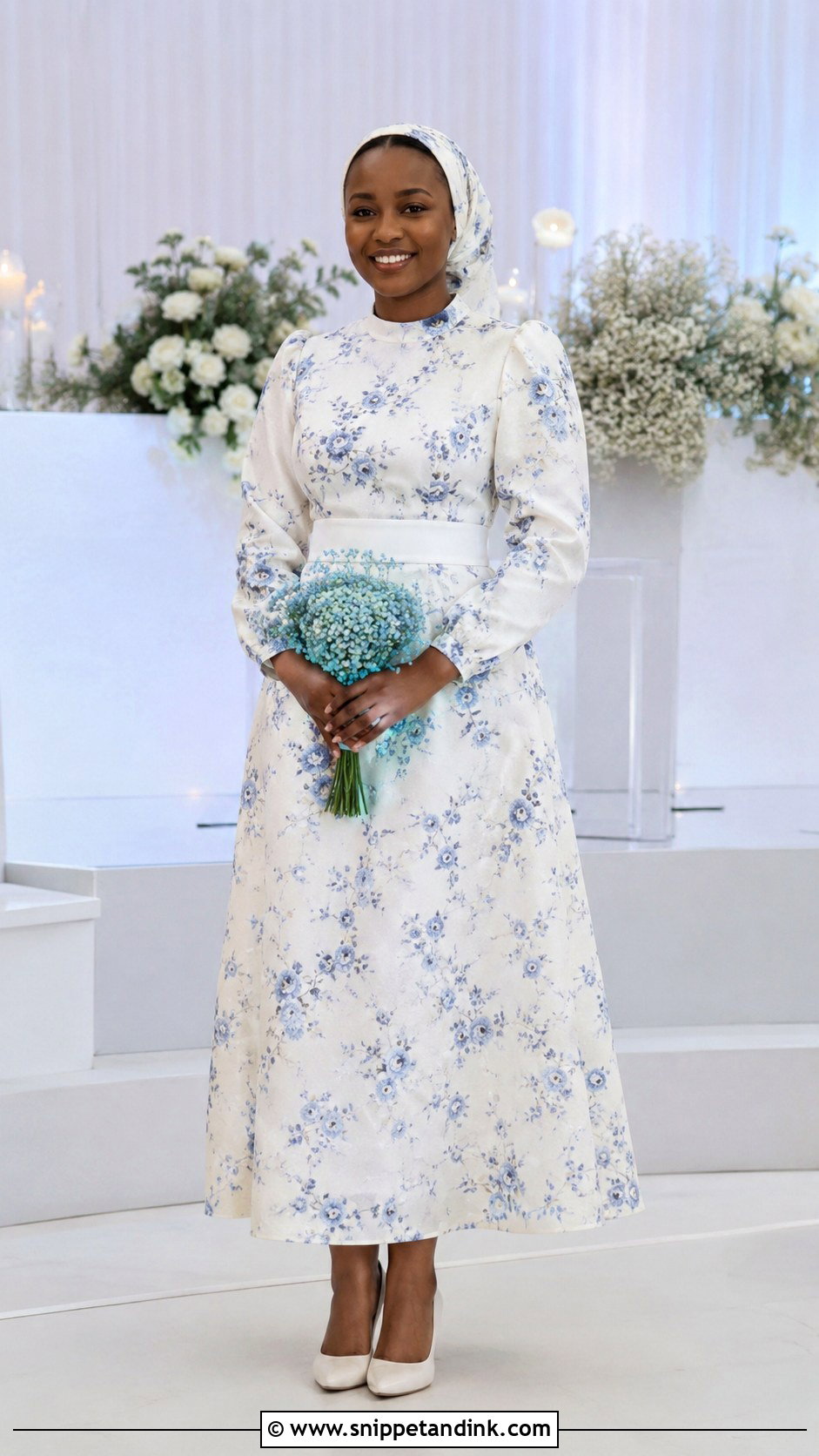 Floral Deeper Life Wedding Gown - Snippet and Ink - 20 Deeper Life Wedding Gowns