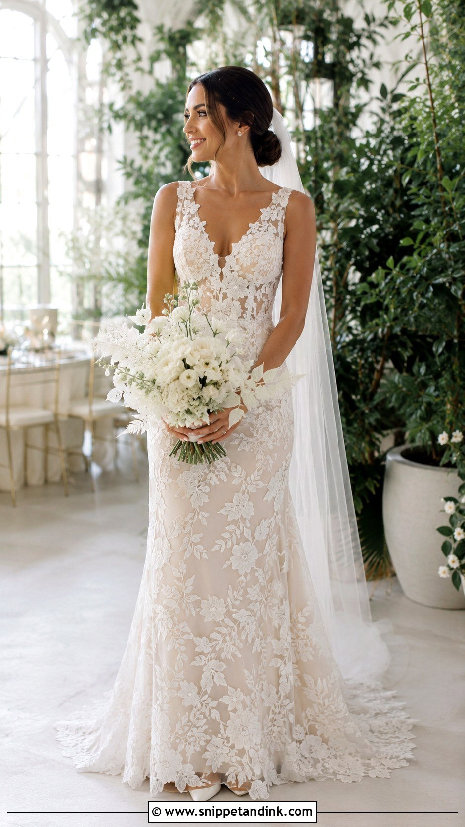 Floral Dentelle Wedding Dress - Snippet and Ink - 20 Dentelle Wedding Dress Ideas