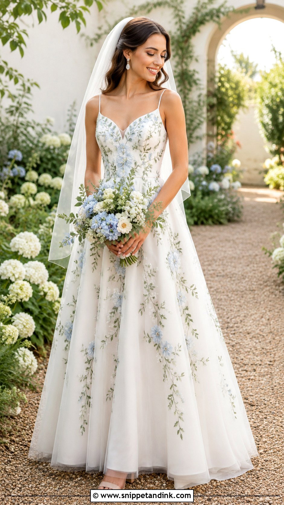 Floral Elopement Wedding Dress - Snippet and Ink - 20 Elopment Wedding Dress Ideas