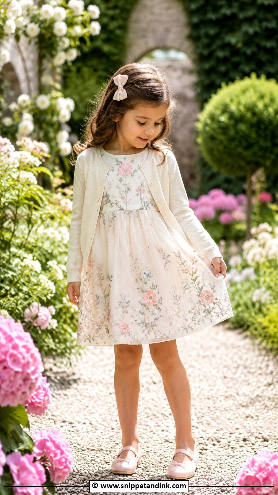 Floral Embroidered Dress - Snippet and Ink - 30 Kids Designer Dresses for Wedding