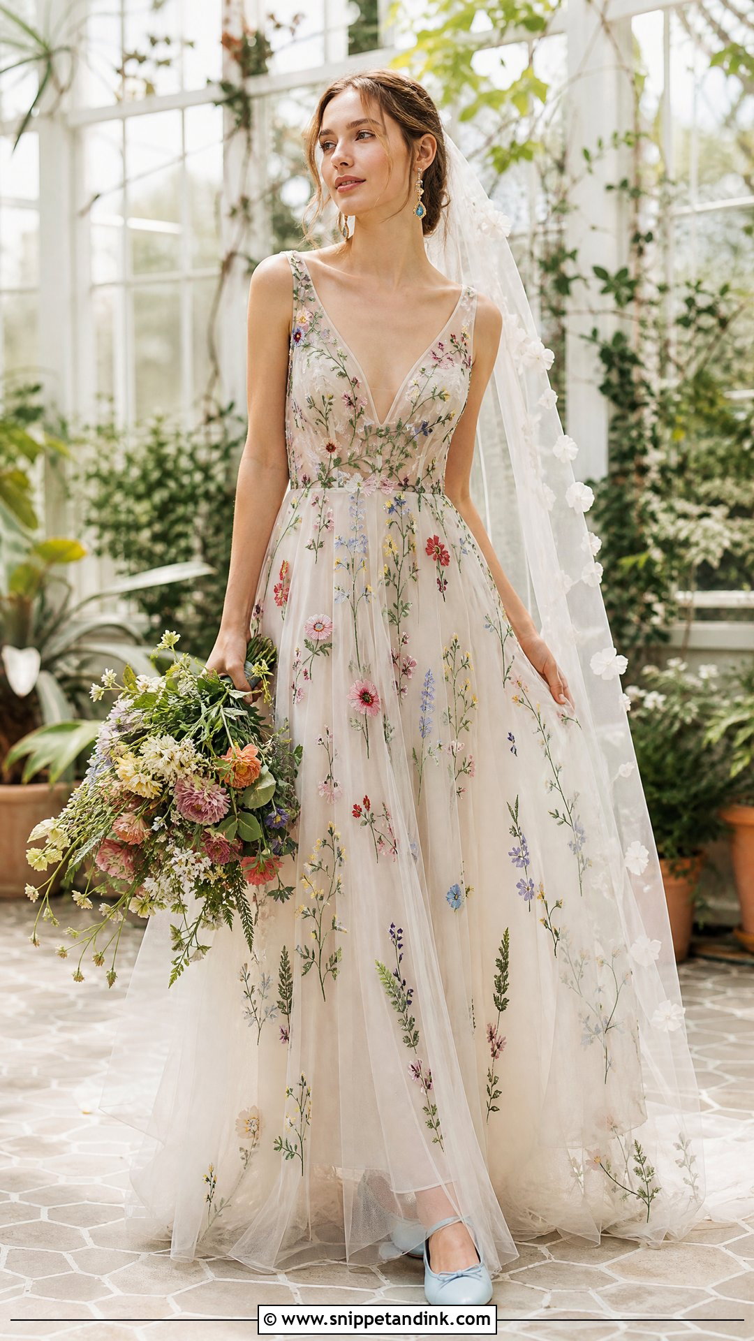 Floral Embroidered Indie Wedding Dress - Snippet and Ink - 25 Indie Wedding Dress Ideas