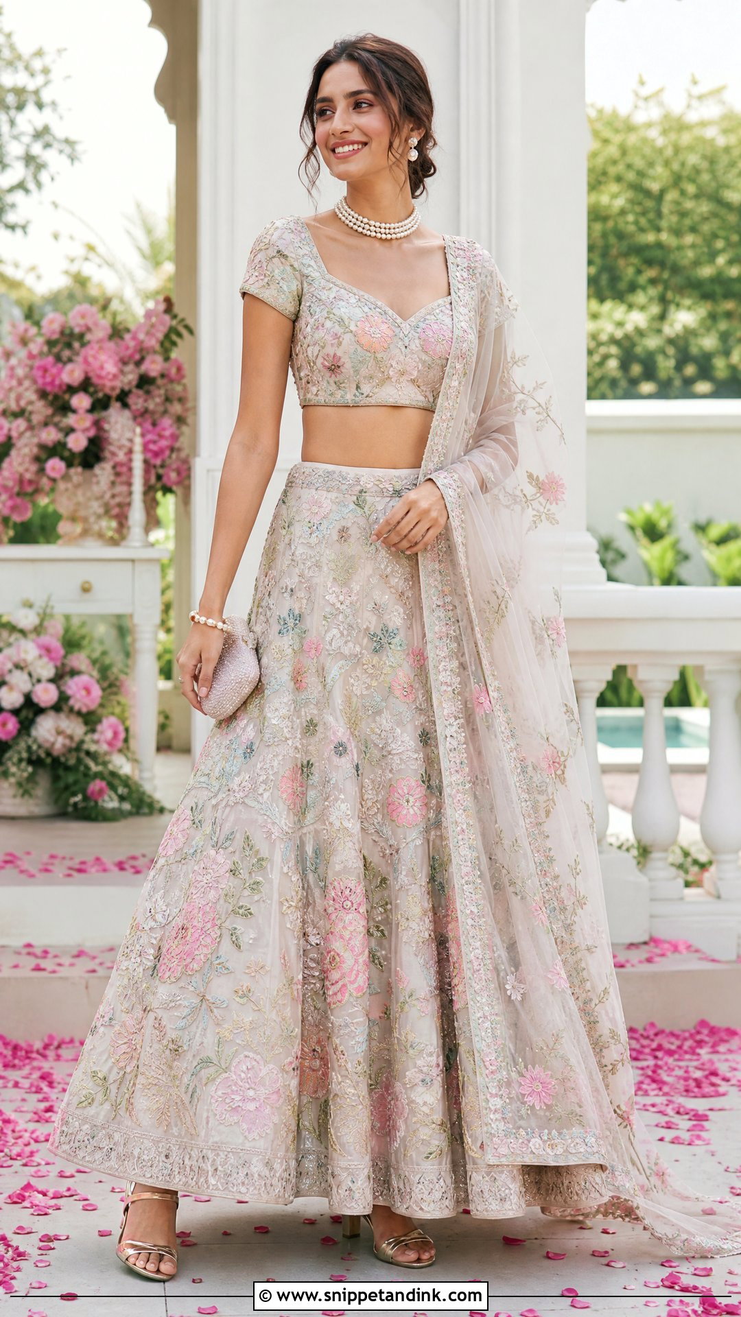 Floral Embroidered Lehenga Dress - Snippet and Ink - 25 New Shadi Dresses